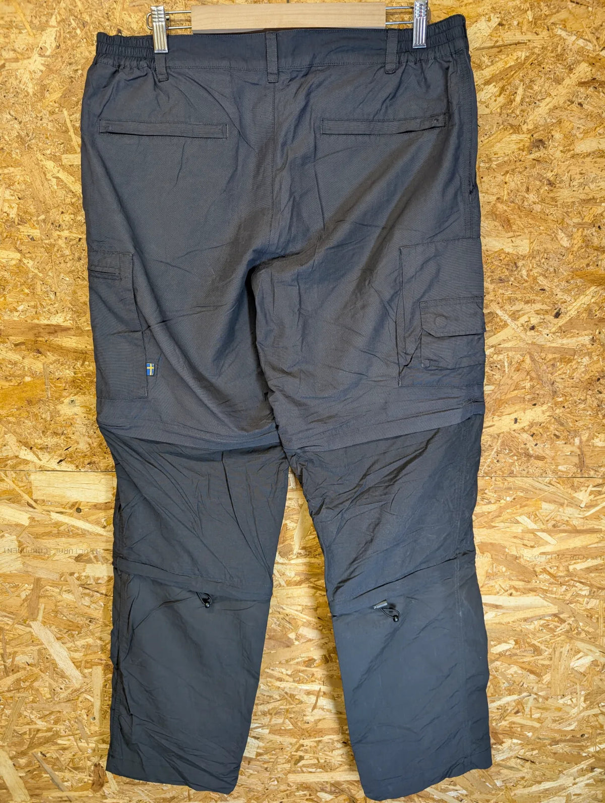 Fjallraven Sipora MT Trousers Mens W34 L32 Grey Cotton Cargo Relaxed Straight