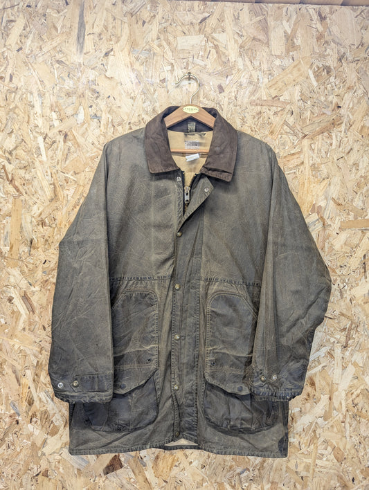 Filson 1439N Foul Weather Olive Green Waxed Chore Jacket Coat Made USA Large