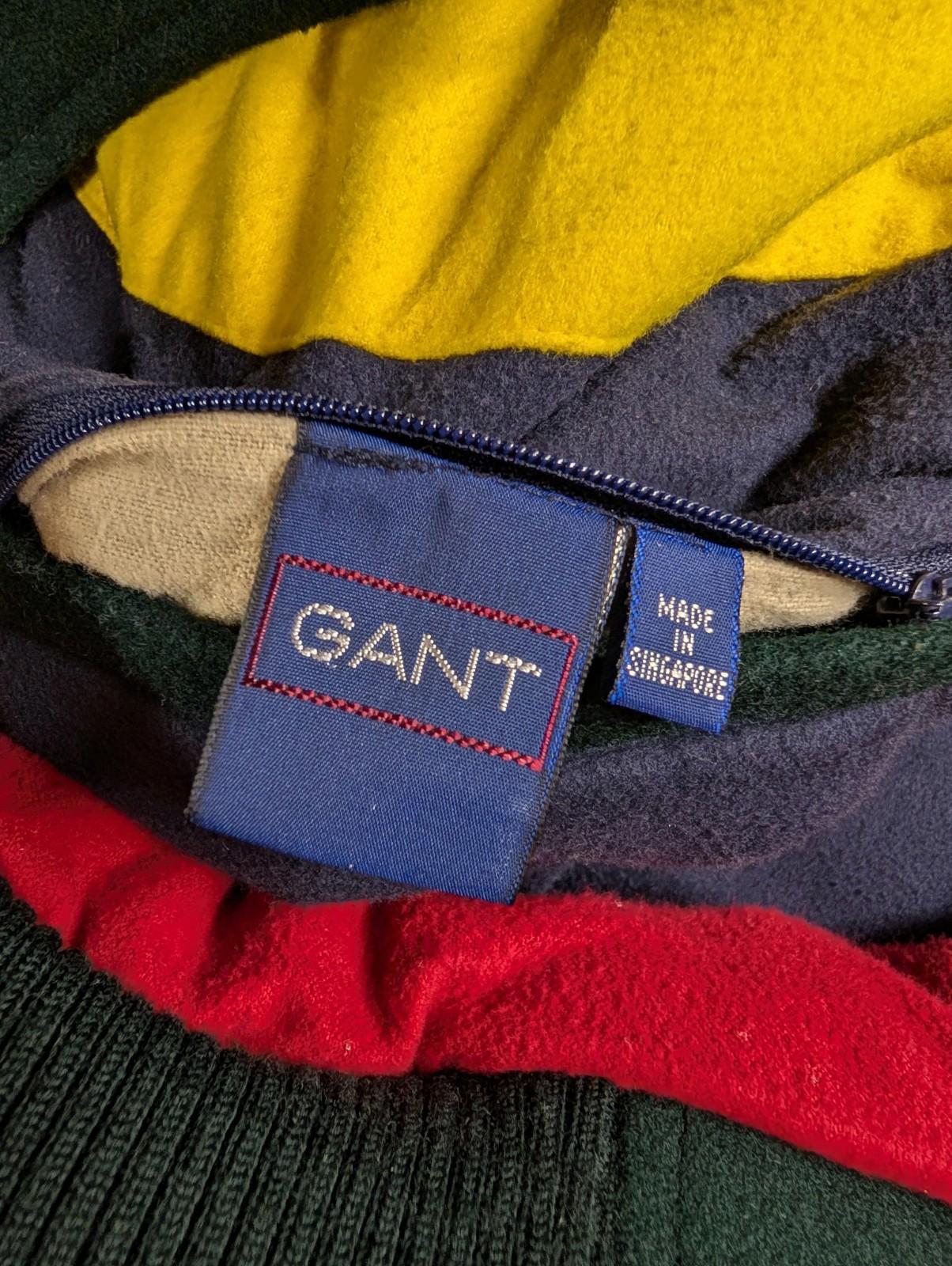 Gant Melton Mariner Bomber Jacket Large Men Americas Cup Vintage Wool Green
