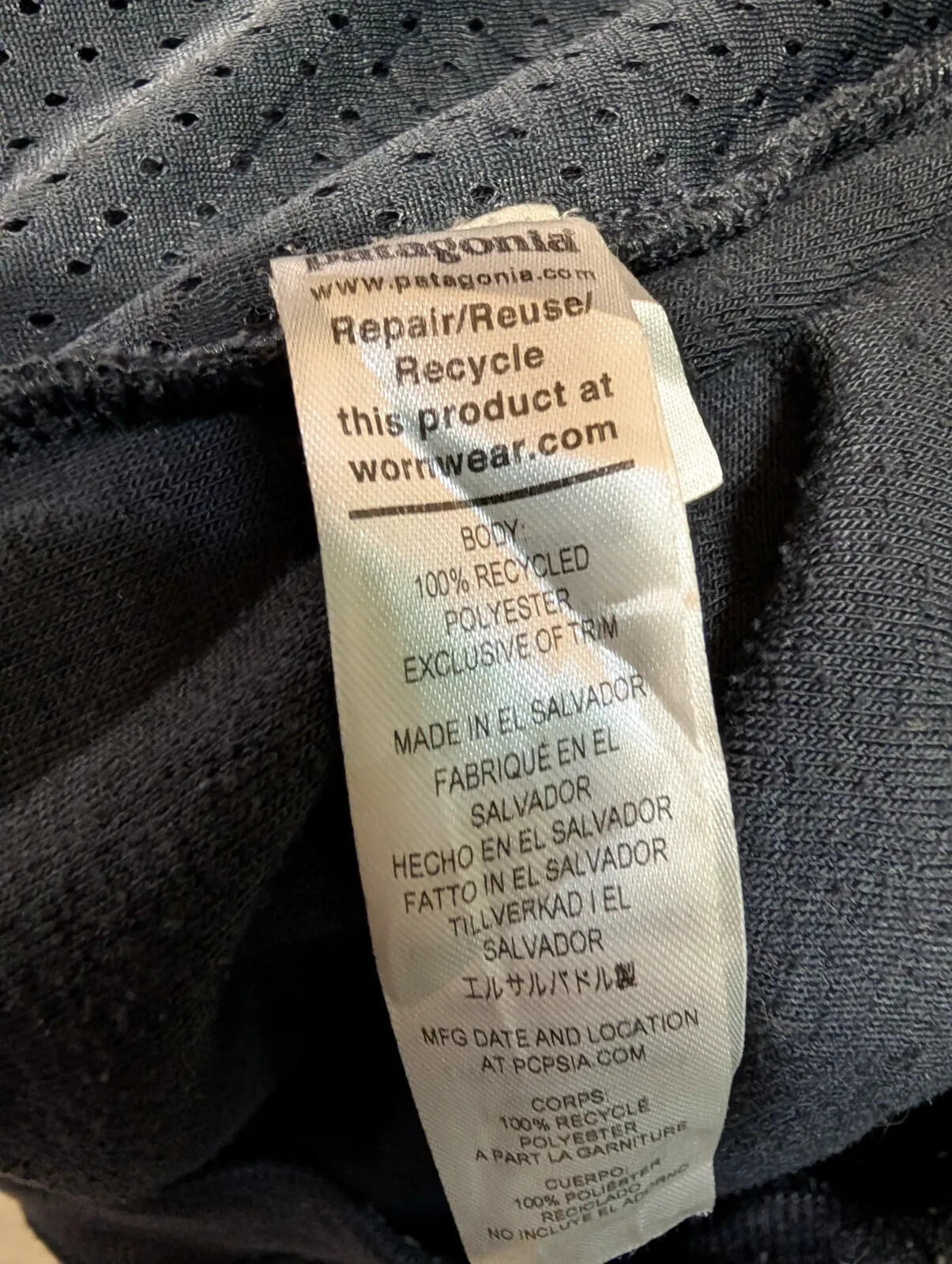Patagonia Shearling Button Pullover Fleece Mens XXL Charcoal Blue Pink Pockets
