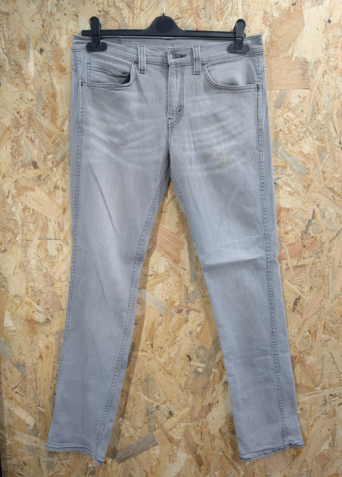Levis 511 Slim Grey Jeans W32 L32 Men Straight Leg Black Tab Stretch Zip Fly