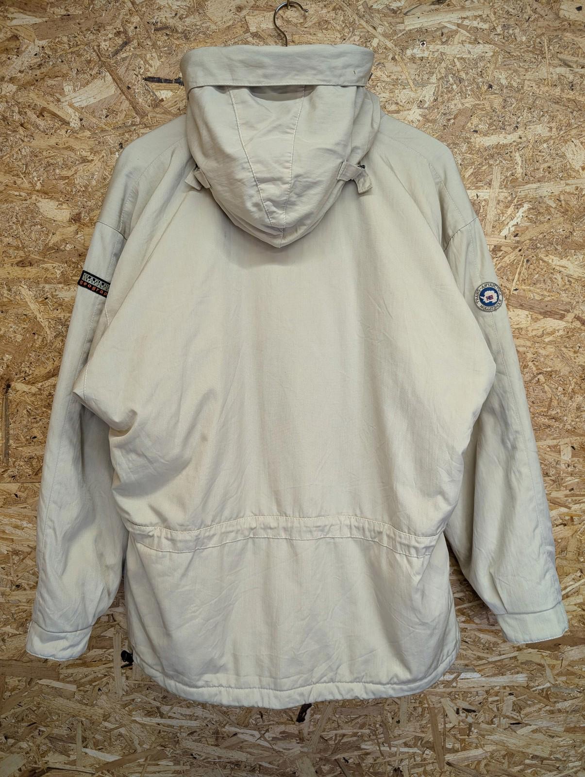 Napapijri Skiddo Smock Jacket Mens Medium Padded Anorak Beige Coat Vintage 90s