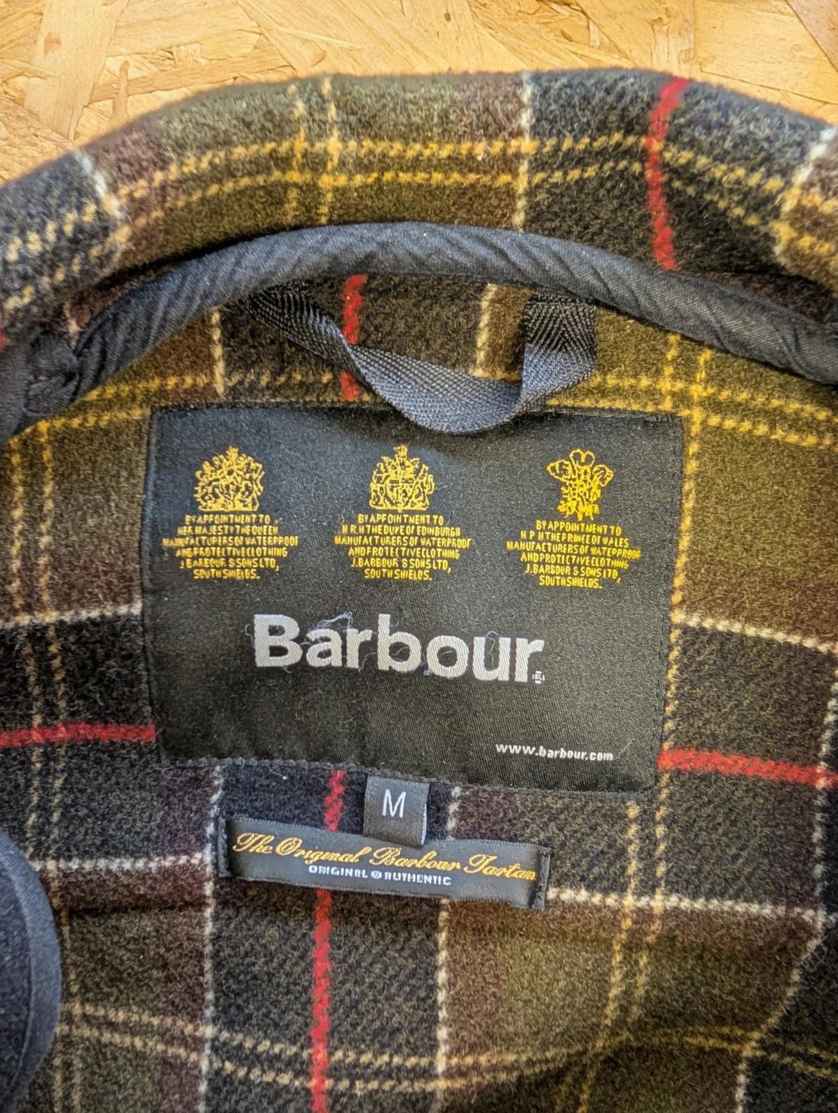 Barbour Wool Cashmere Duffle Coat Medium Men Toggle Hooded Navy Blue Classic