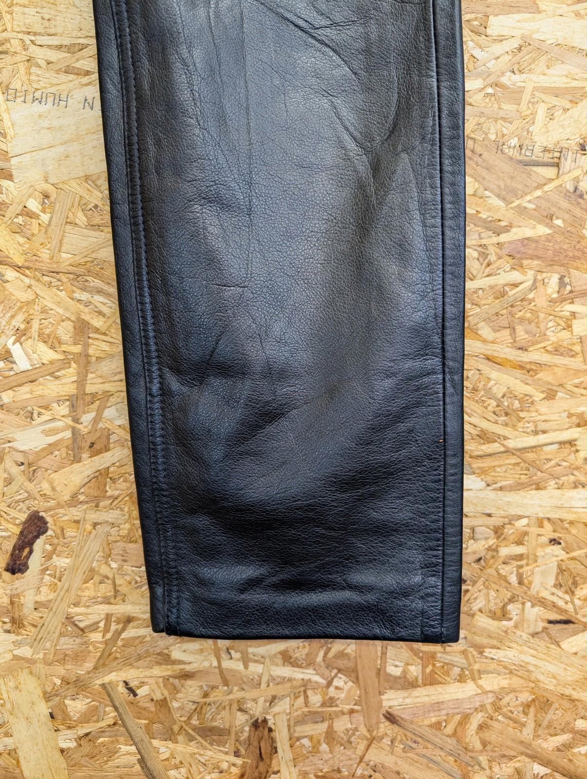 Levis Leather Trousers 29W 34L Women Black Tab Vintage 90s