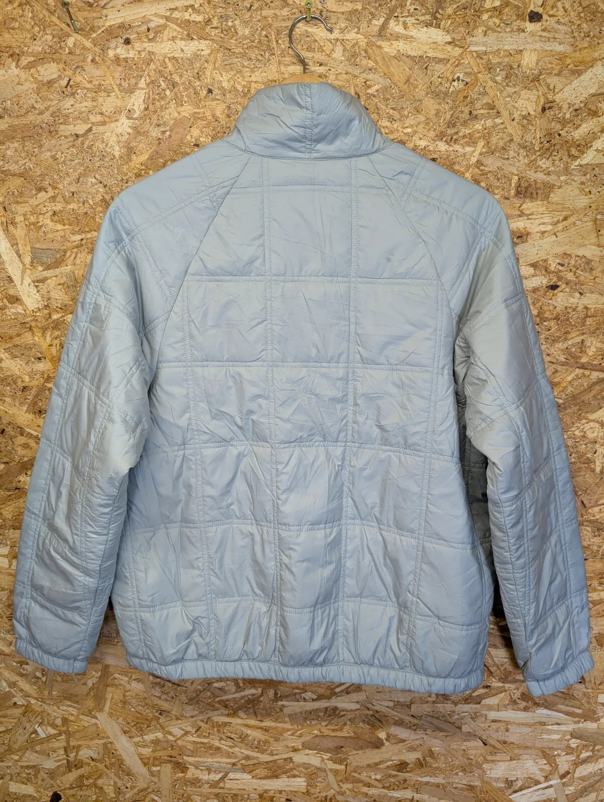 Patagonia Lost Canyon Jacket Womens Small Light Grey Quilted Puffer Padded