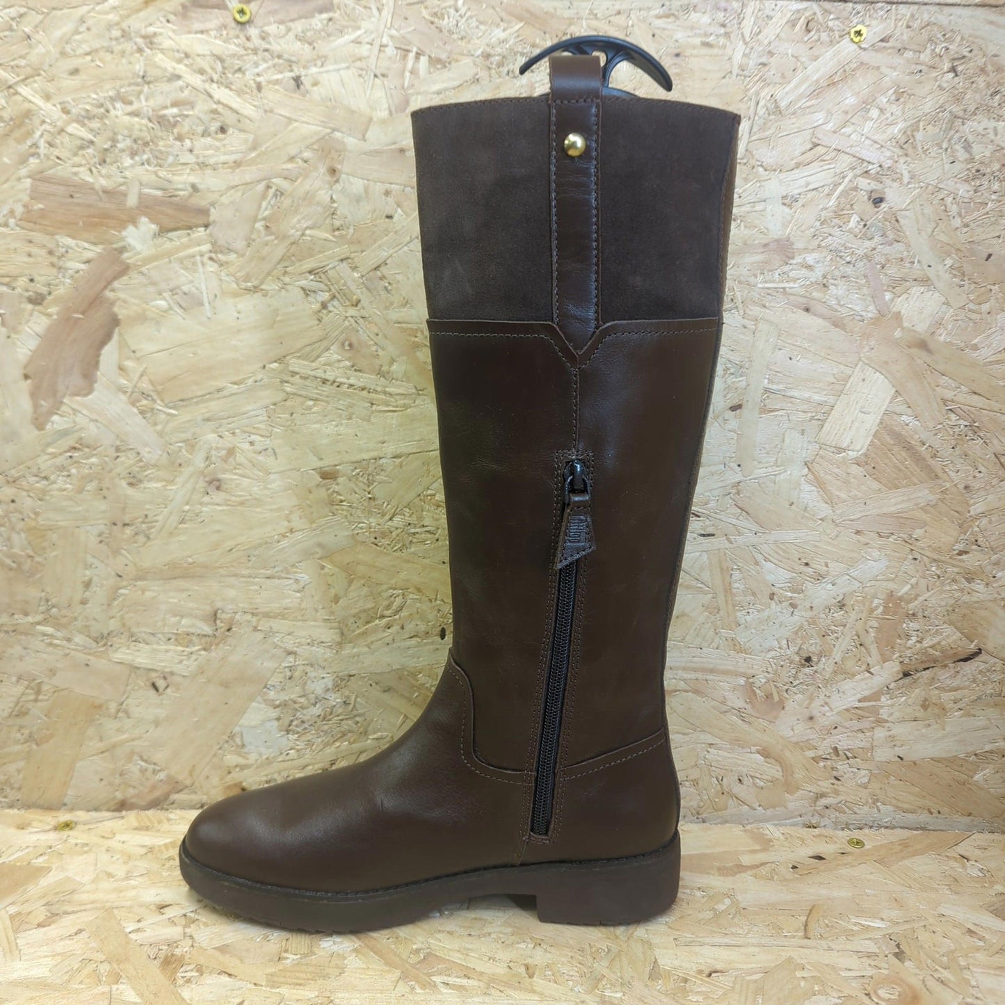 Fitflop Womens Signey Mixte Boots Zip Knee High Leather UK Size 4 Eu 37 VGC