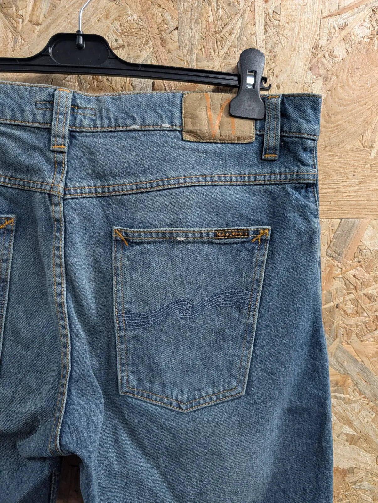 Nudie Jeans Lean Dean Mens W36 L32 Blue Denim Lean Dean