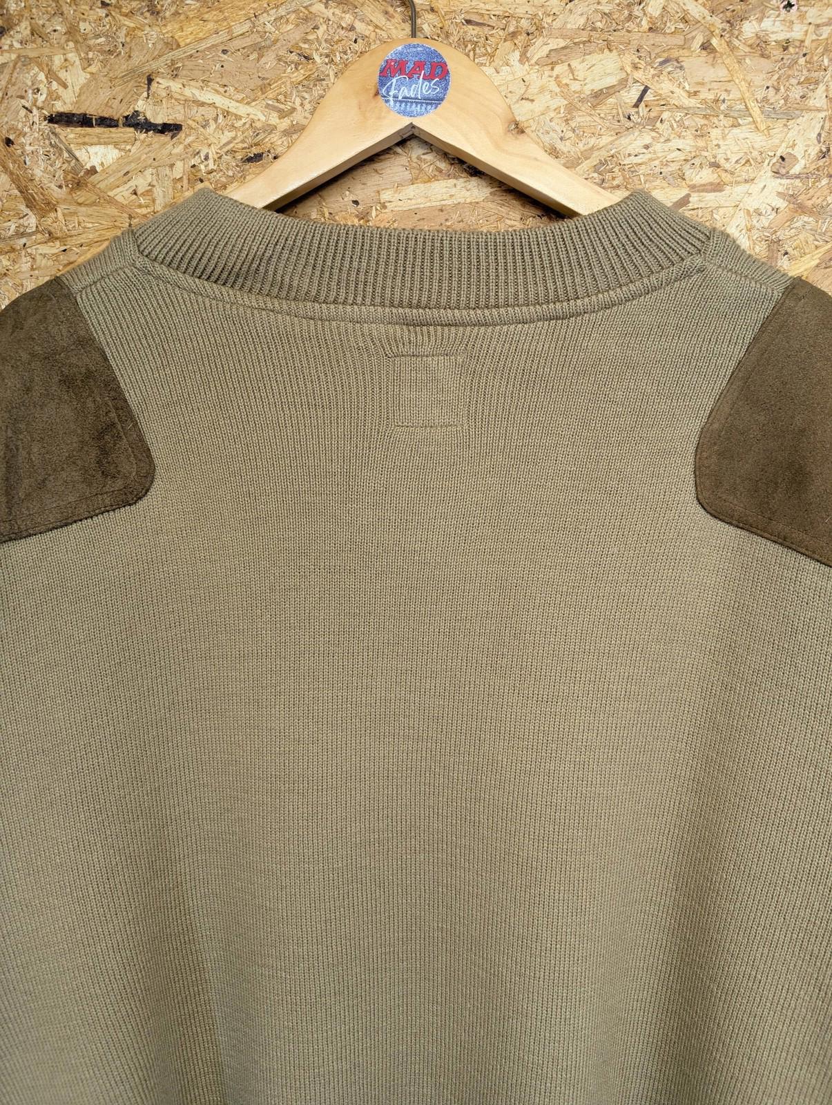 Filson Henley Guide Jumper XXL Men Wool Khaki Tan Brown Shoulder Patch Made USA