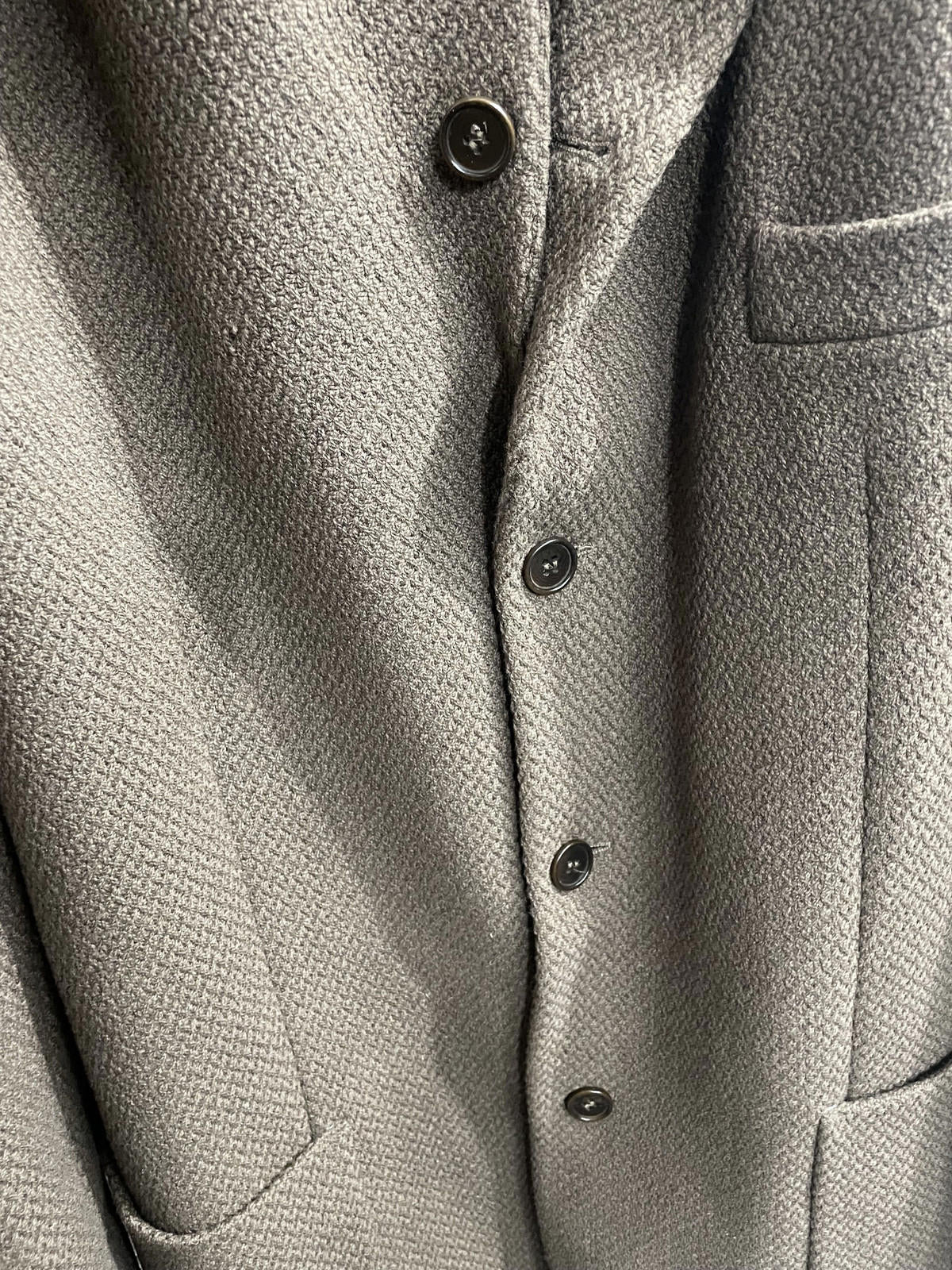 Emporio Armani Mens 2XL Smart Overcoat Jacket Brown 100% Wool Made In Italy