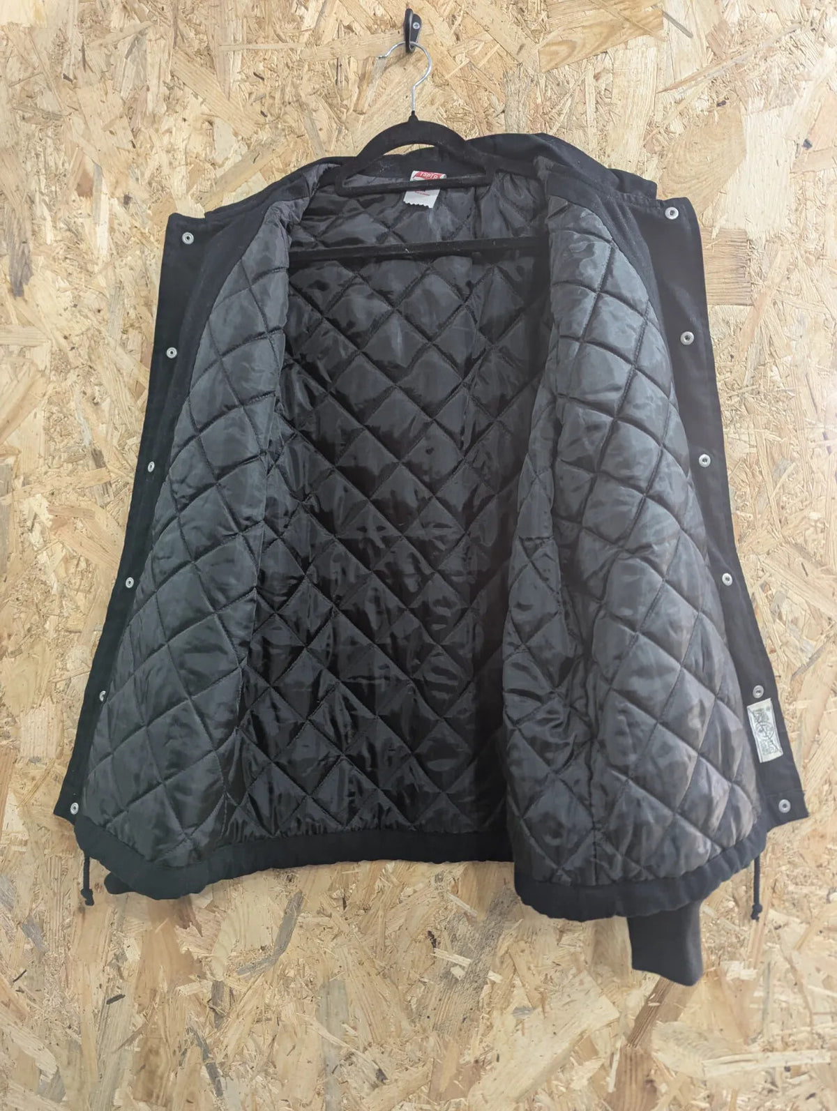 TSPTR Varsity Skate Jacket Medium Black Playboy Bunny Snap Streetwear Padded