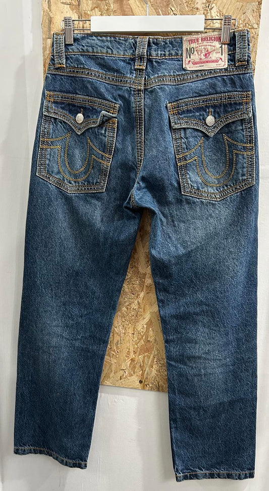 True Religion Ricky Jeans W30 L30 Made In USA Blue Zip Fly Vintage