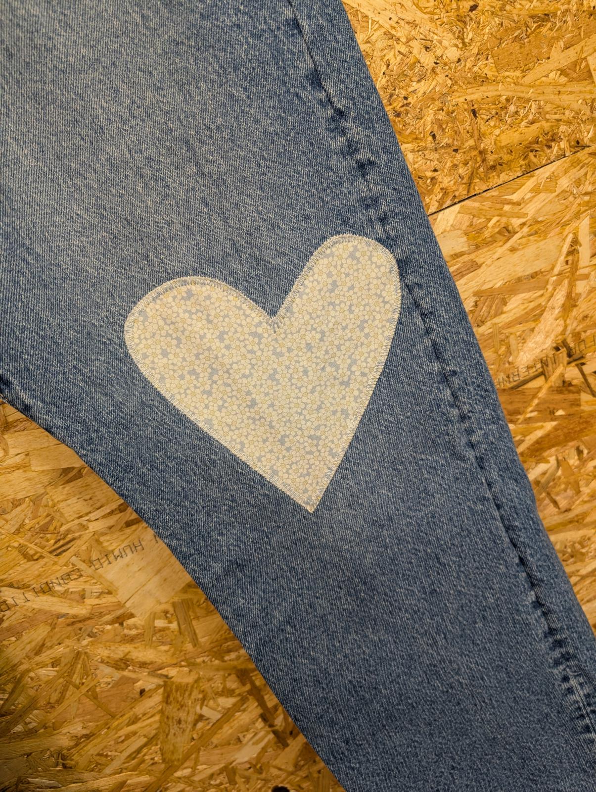 Levis 501 Jeans Womens Size 14-16 W34 L30 150th Anniversary Patchwork Blue