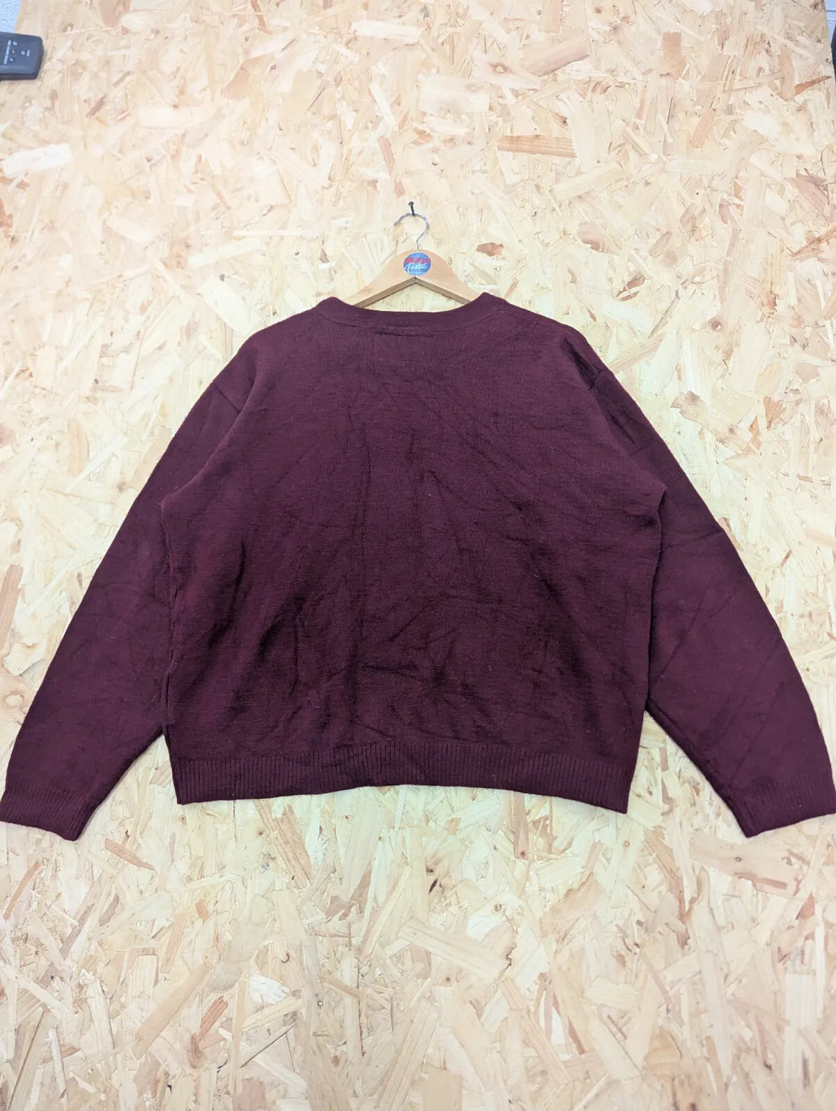 Filson Crew Neck Jumper Mens Large Burgundy Virgin Wool Pullover USA Style 718