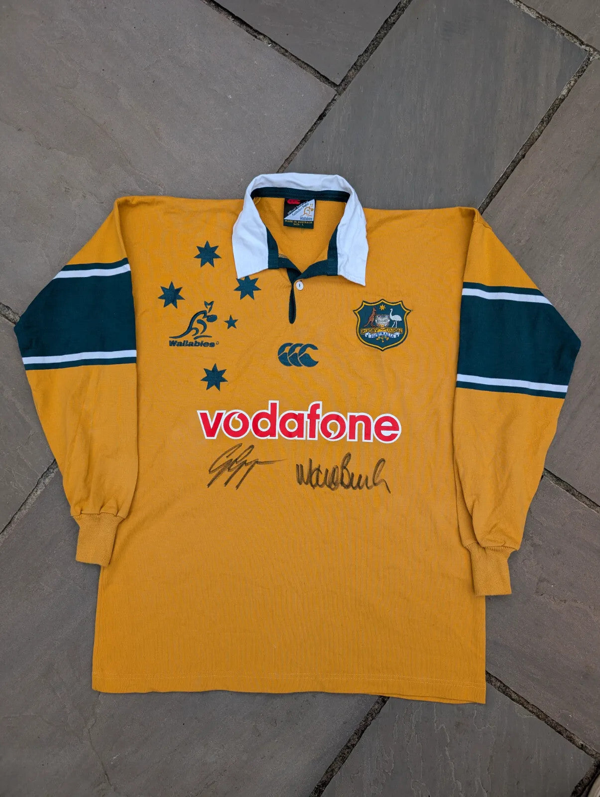 Signed Australia Rugby Top 01-03 Canterbury Wallabies George Gregan Matt Burke