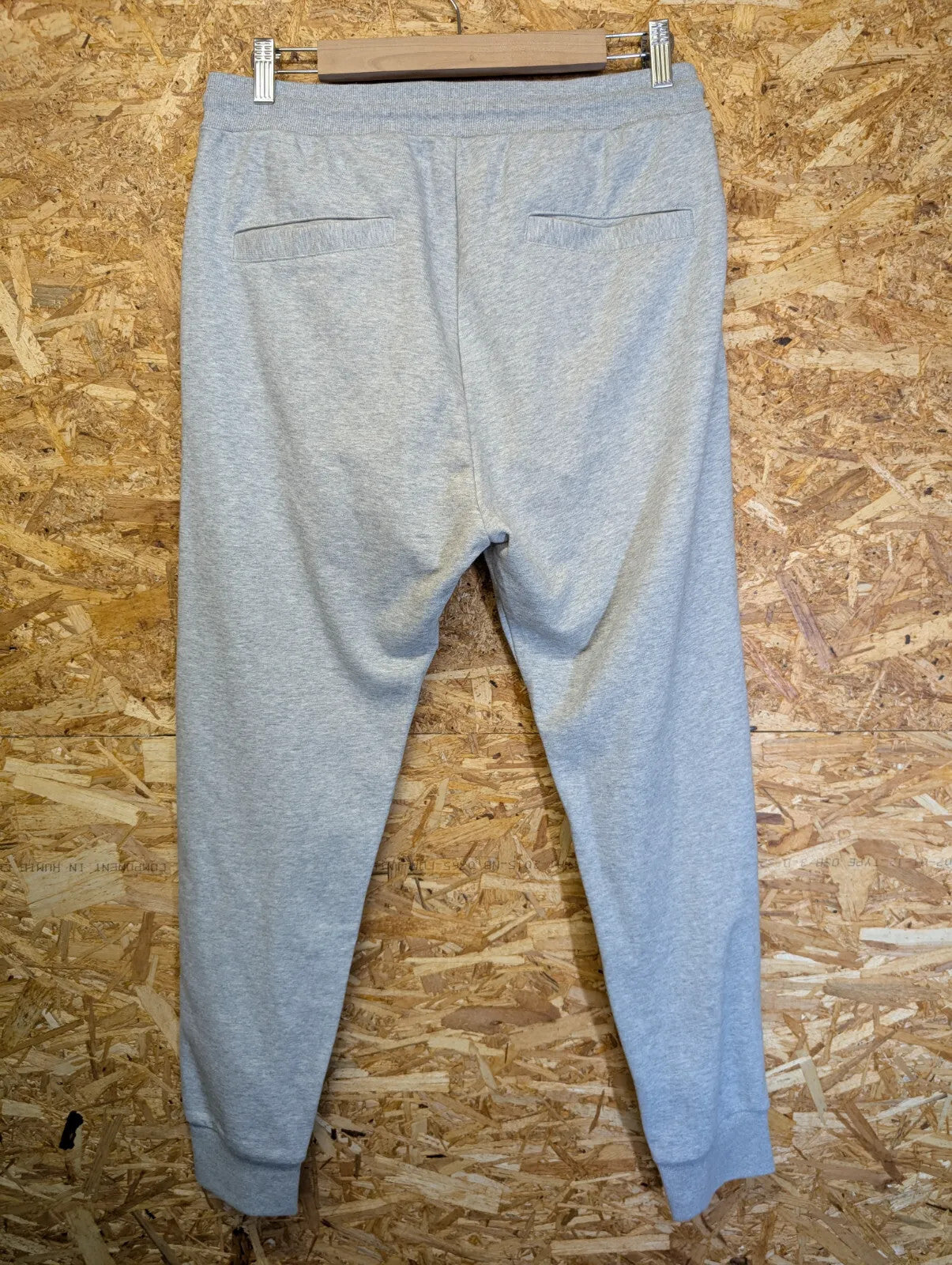 Diesel Joggers Men W32 Medium Grey Marl Cotton Logo Drawstring Cuffed Sweatpants