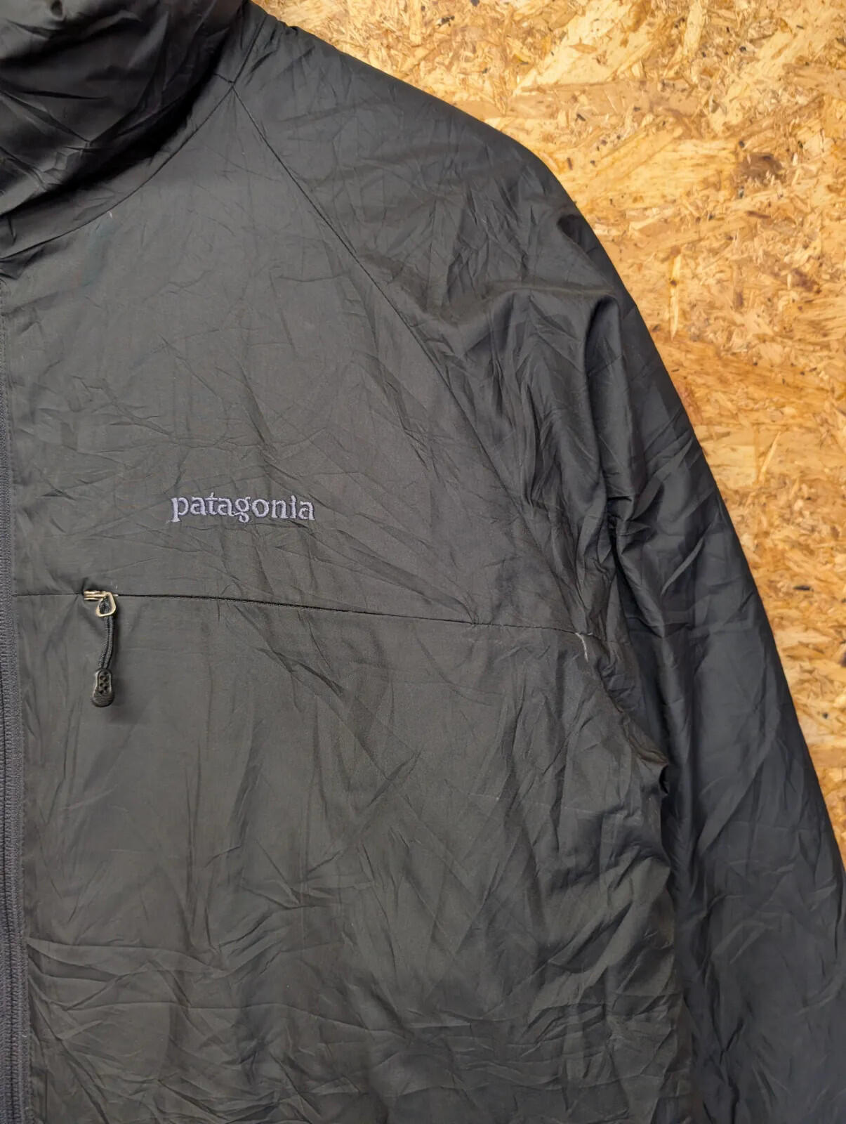 Patagonia Stealth Downer Jacket Mens Medium Black Insulated Puffer Goose Fill