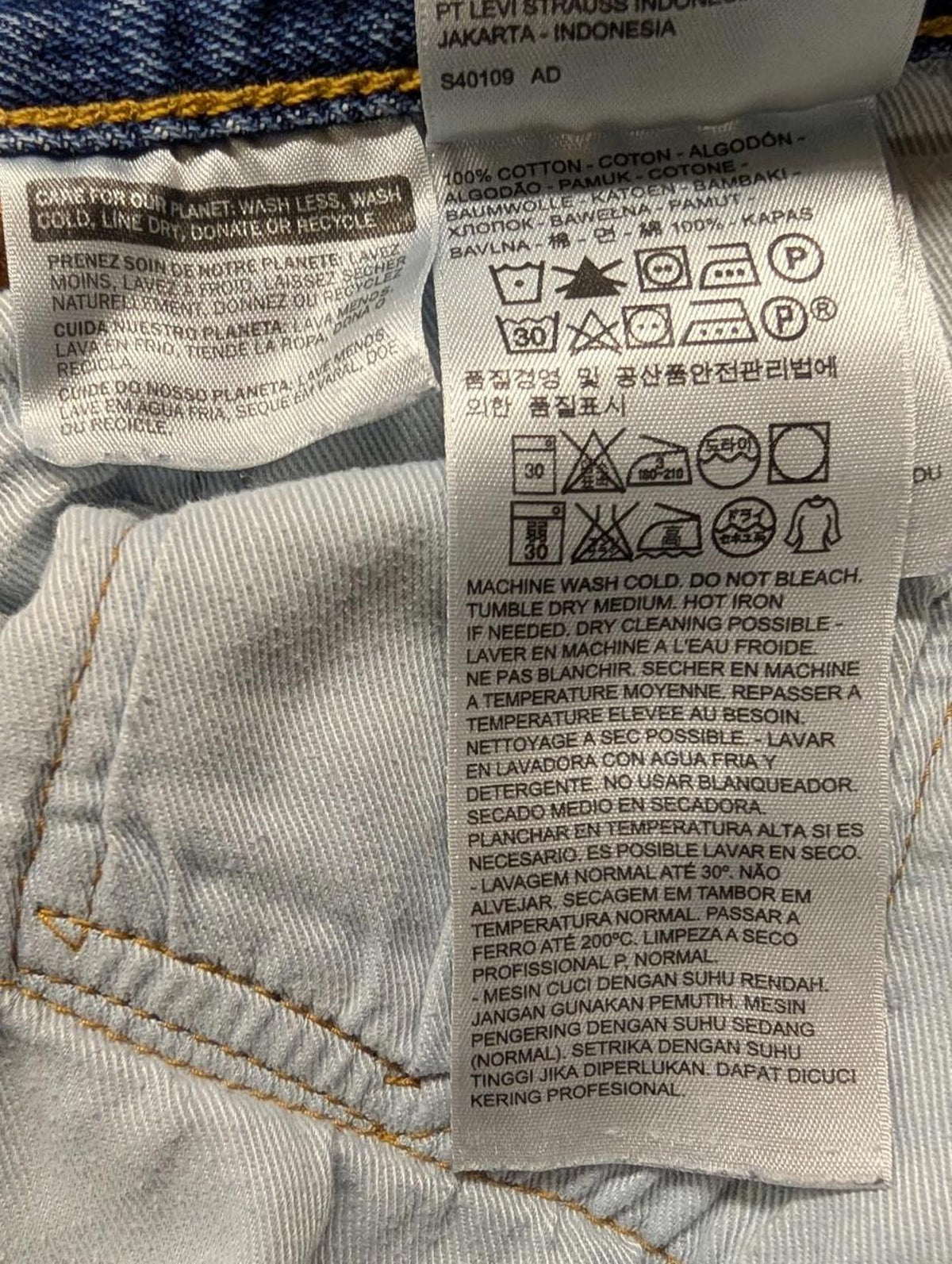 Levis 501 Jeans W34 L30 Vintage Mid Wash Blue Denim Straight Leg Button Fly