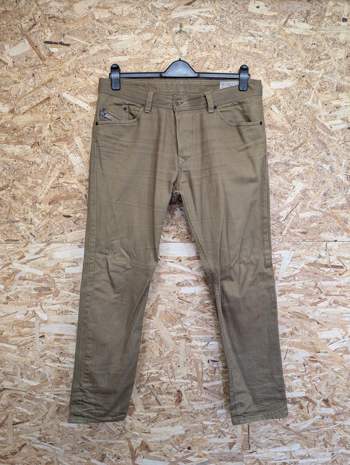 Diesel Darron W34 L32 Beige Tan Brown Jeans Regular Slim Tapered Zip Fly