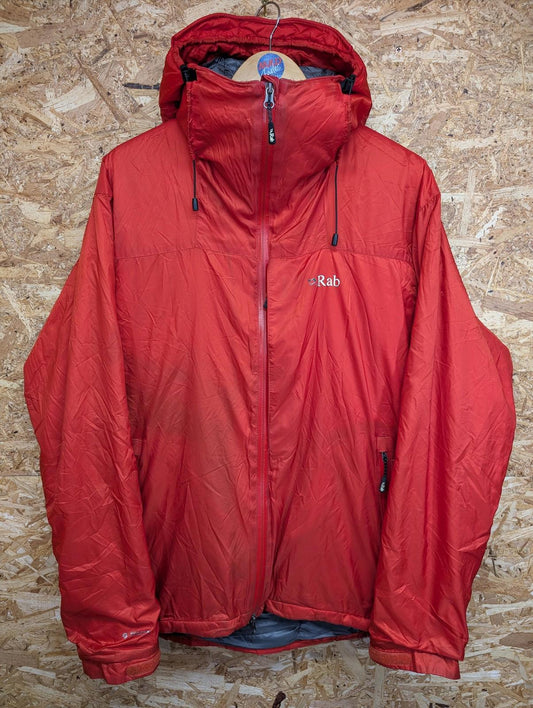 Rab Generator Alpine Jacket Mens Large Hooded Outdoor Hiking Red Pertex QIN-20