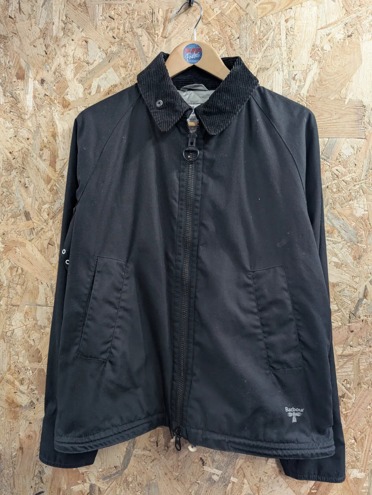 Barbour B Beacon Winter Munro Jacket Mens Medium Black Cotton Quilted Padded
