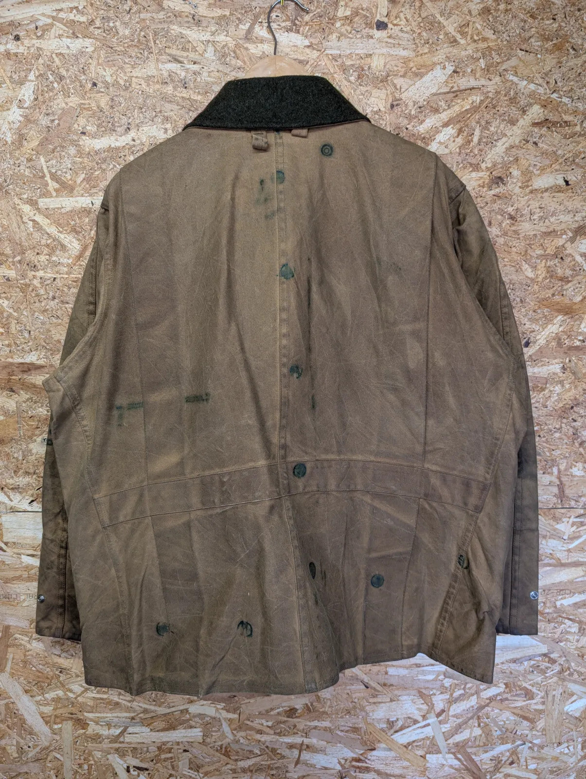 Filson Tin Cloth Waterfowl Upland Coat Mens Large Duck Brown USA Style 635 Wool