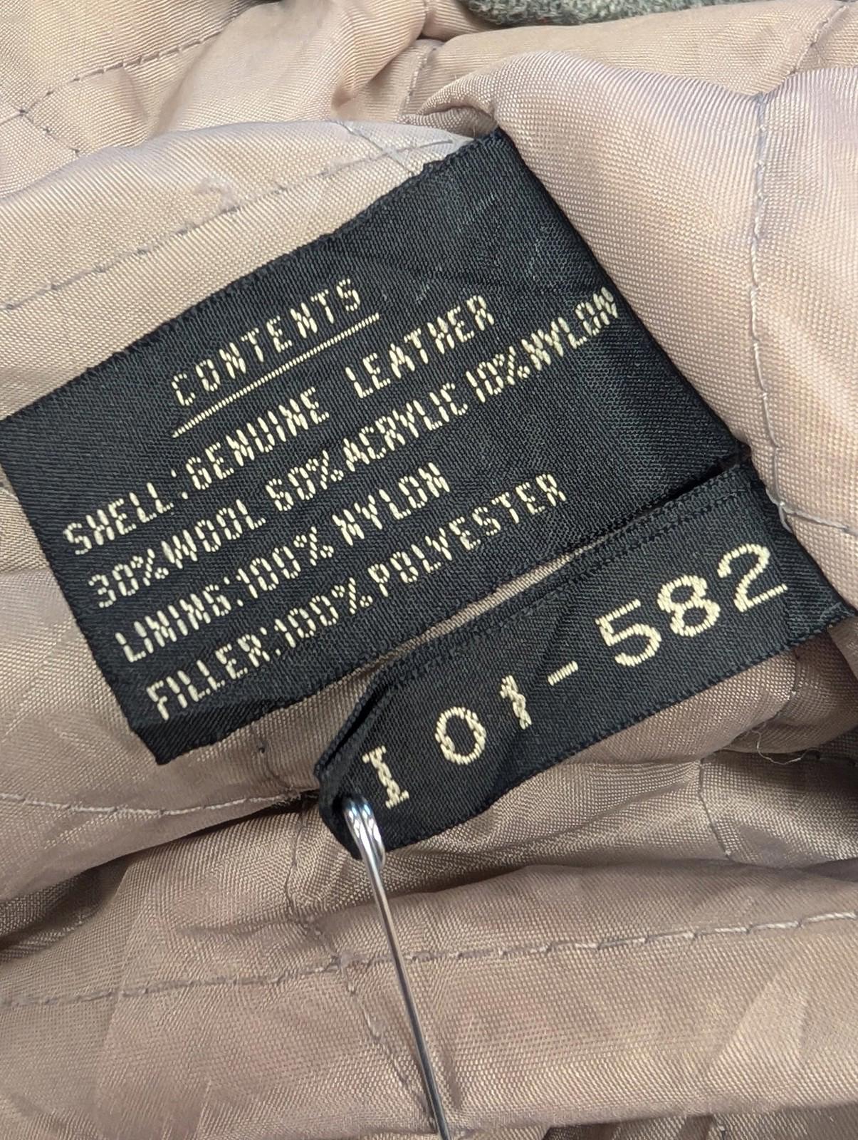 Guess Jeans Varsity Jacket Large Men Vintage 90s Wool Blend Leather Grey Black