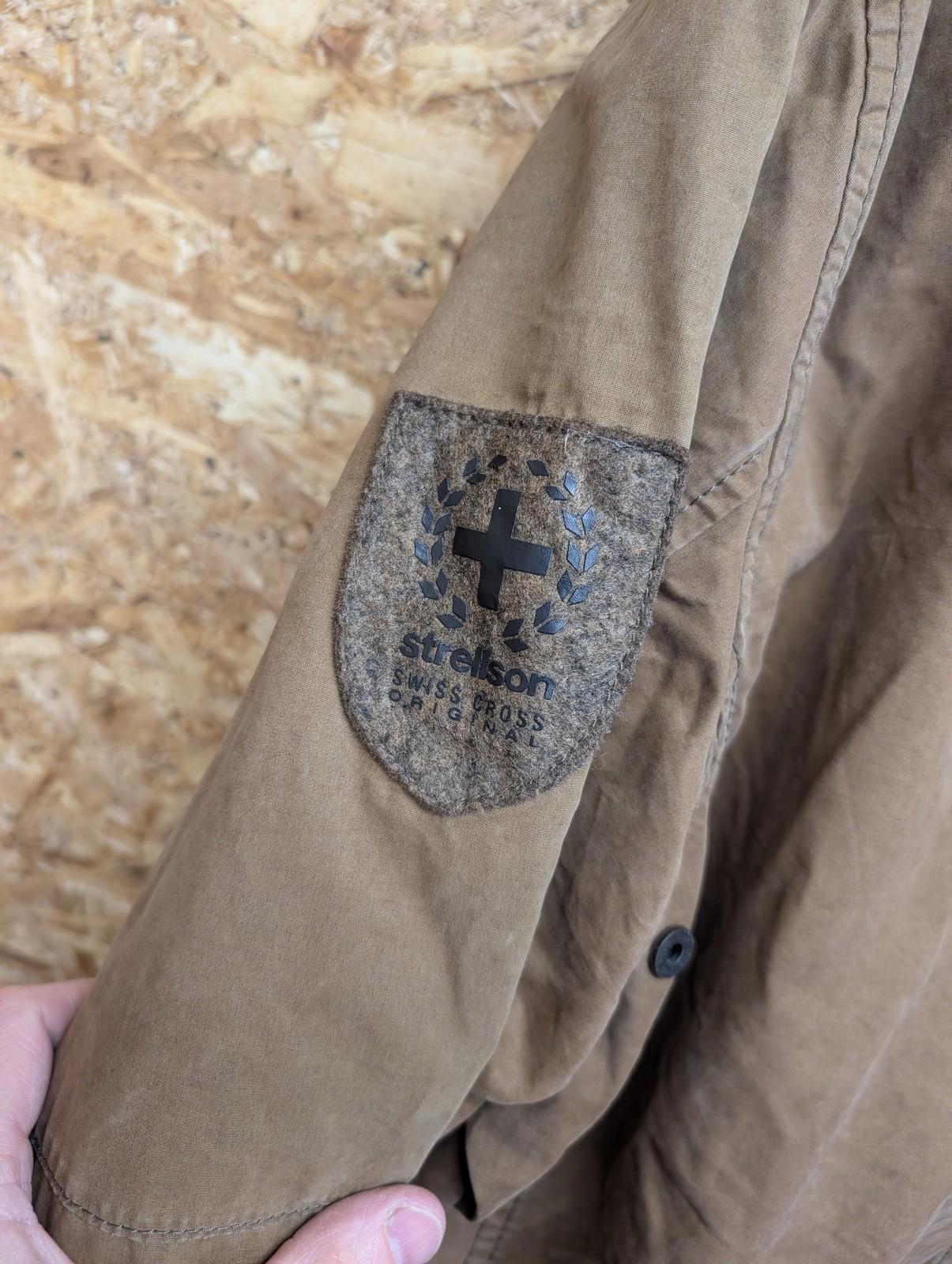 Strellson Jacket XL 44 Men Brown Chore Swiss Cross Edition Detachable Wool Liner