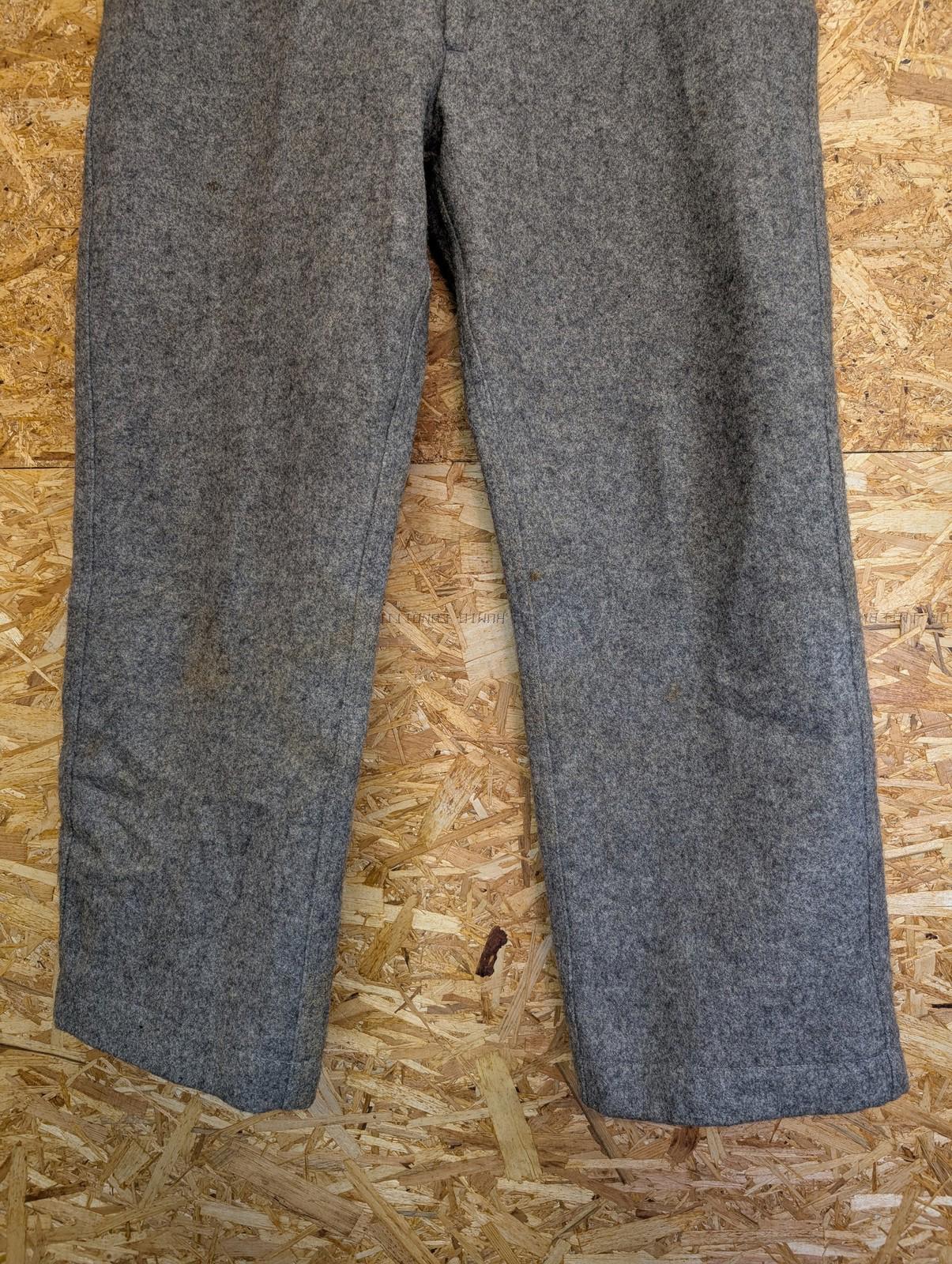 Filson W40 L30 Mackinaw Wool Work Pants Lot 89 Trousers Heather Grey Vintage USA