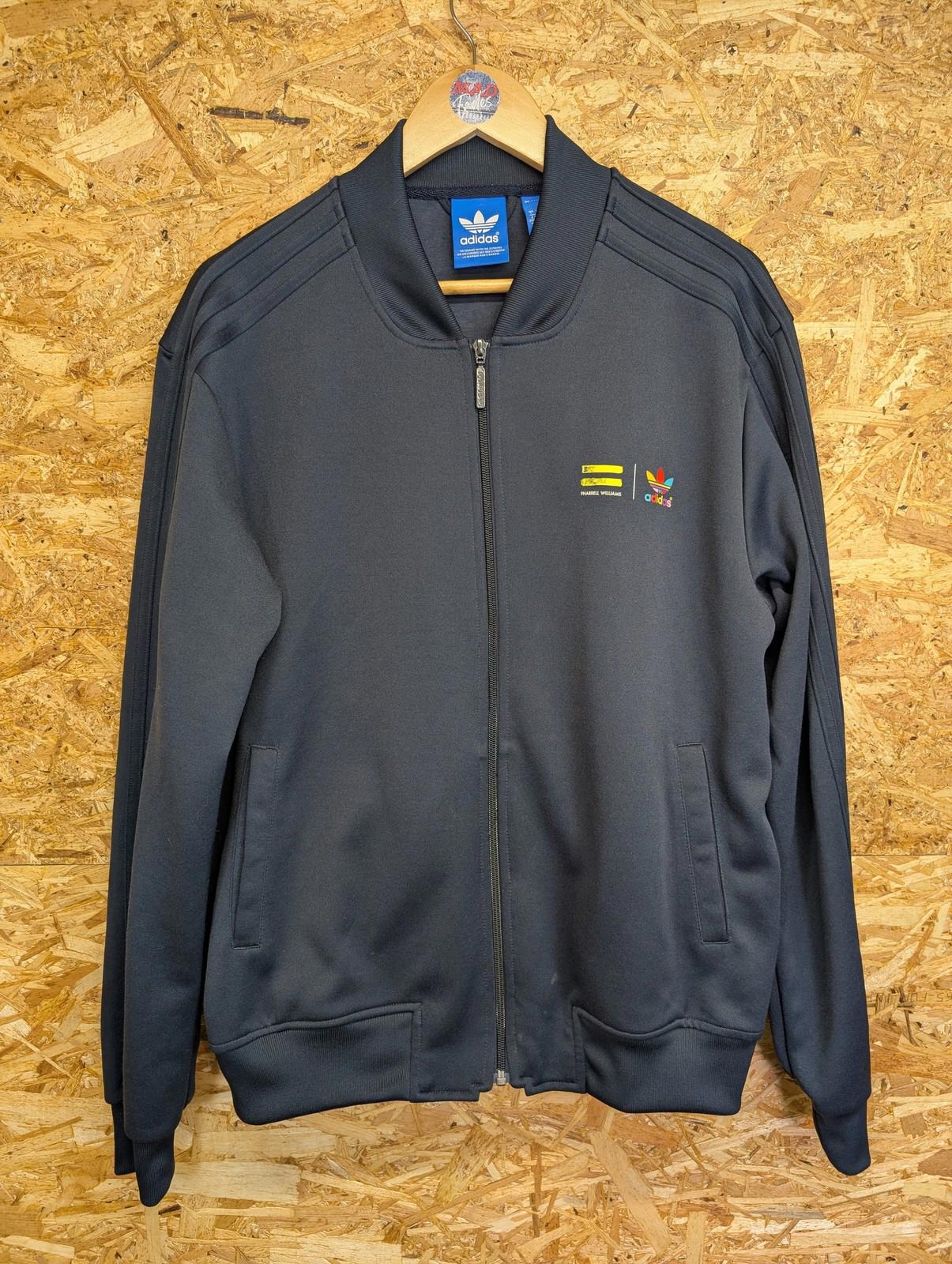 Adidas x Pharrell Williams Jacket Large Men Track Multicoloured Logo Navy Blue