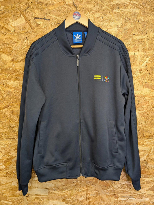 Adidas x Pharrell Williams Jacket Large Men Track Multicoloured Logo Navy Blue