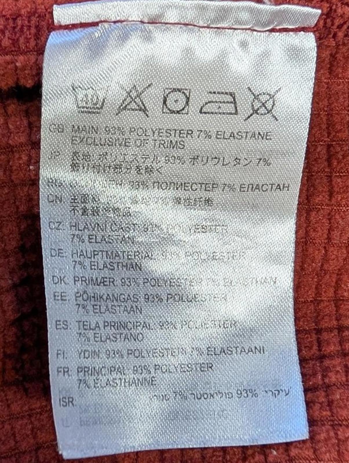 Montane Fleece Microgrid Large Men 1/4 Zip Red Burnt Orange Gym Hiking Walking