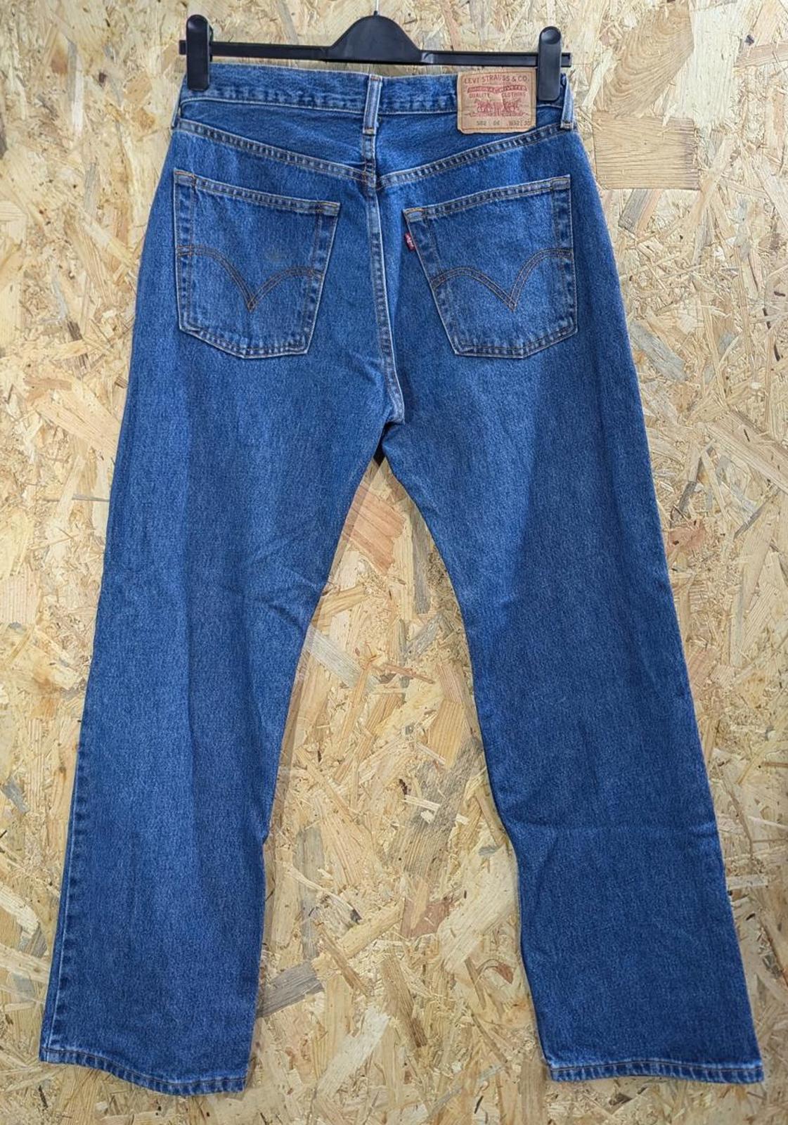 Levis 582 Jeans W32 L30 Men Mid Blue Denim Straight Leg Regular Fit Vintage Y2K