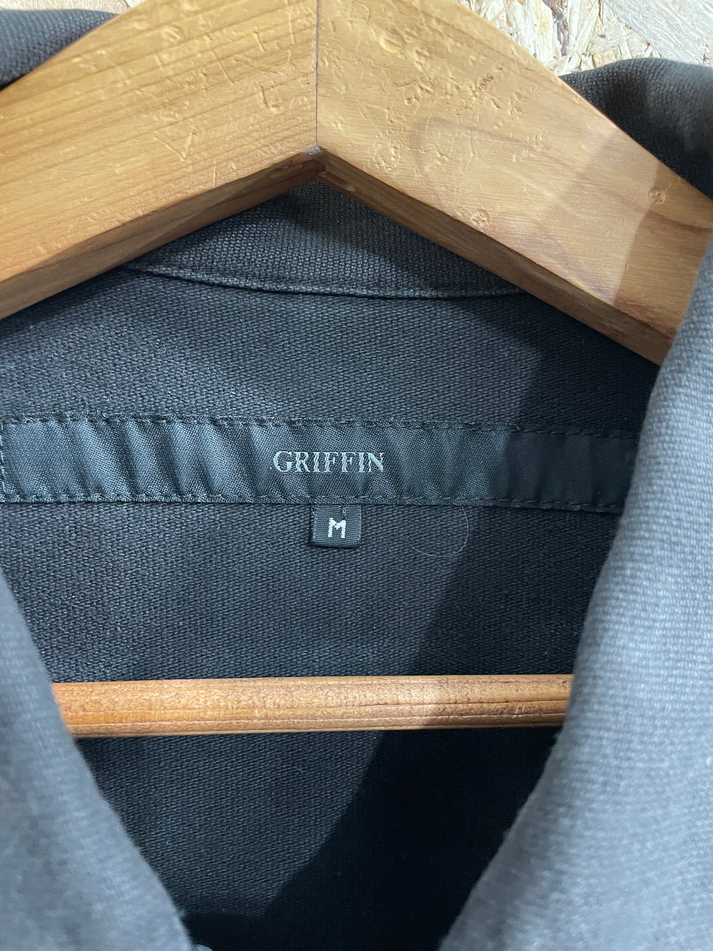 Griffin Black Grey Camouflage Shacket Workwear Shirt Jacket Canvas Mens Medium