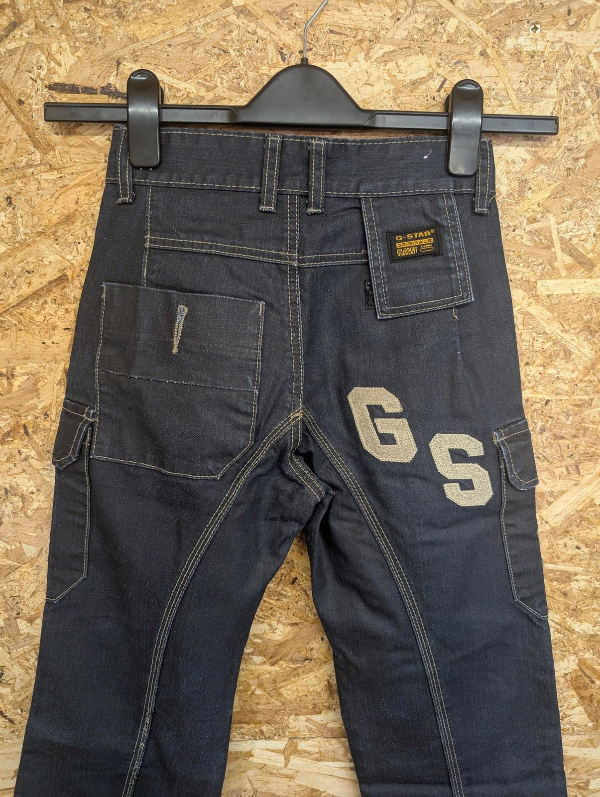 G-Star Raw Elwood Jeans Age 8 Boys W24 L23 Cargo Style Navy Blue Rigid Denim