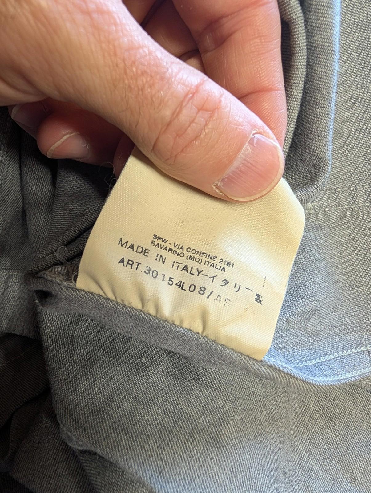 Stone Island 1999 Overshirt Jacket XXL Casual Grey Cotton Blend Chore Italy