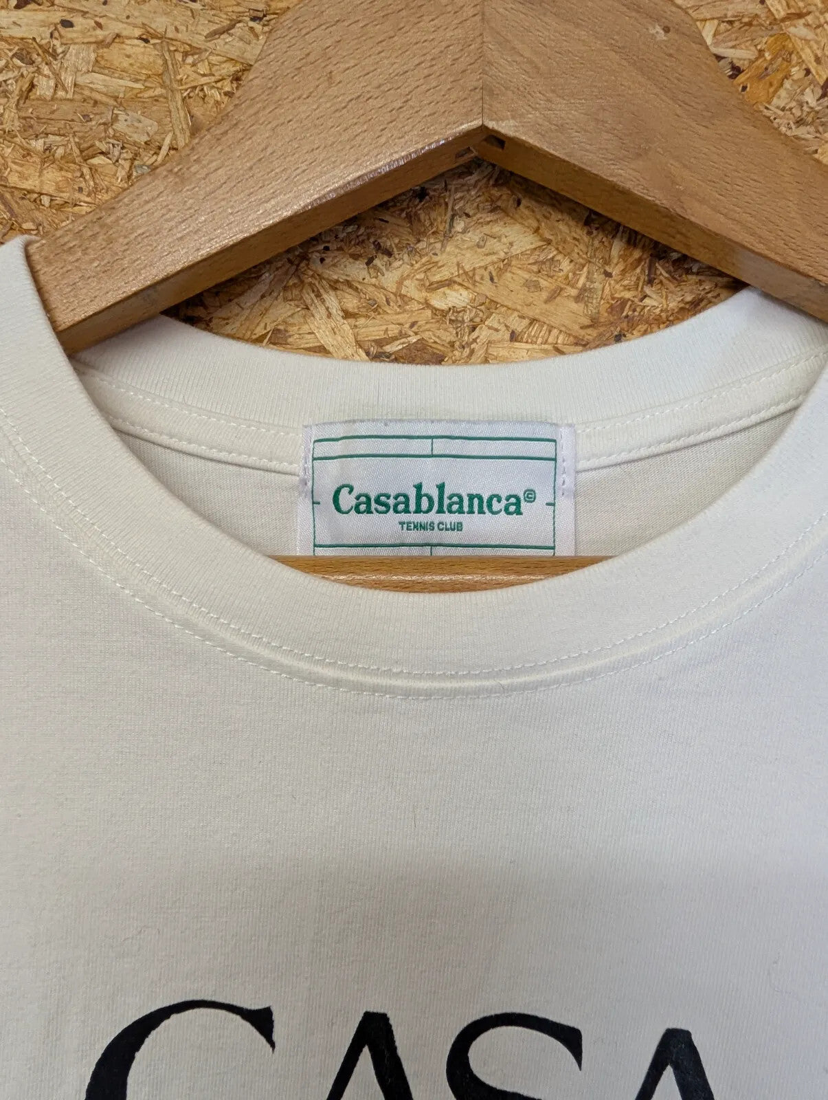 Casablanca Crew Neck T-Shirt Mens Small Oversized White Cotton S/S Tennis Club