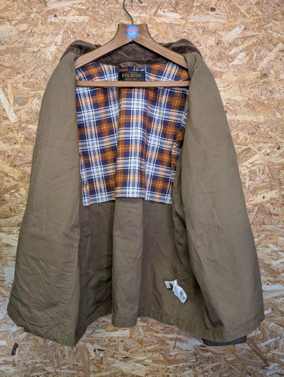 Filson Canvas Outfitter Jacket Men XXXL Kangaroo Brown Button Cord Detroit USA