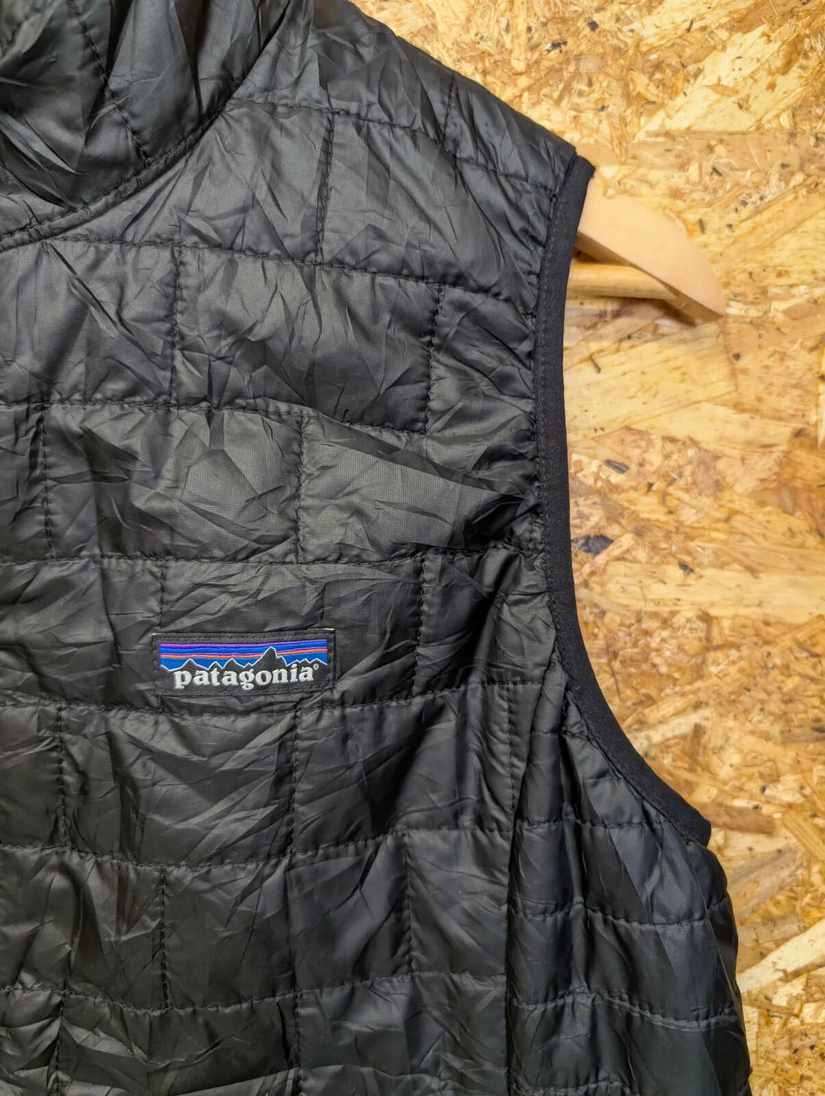 Patagonia Nano Puff Vest Large Women Black Gilet Insulated Bodywarmer Jacket