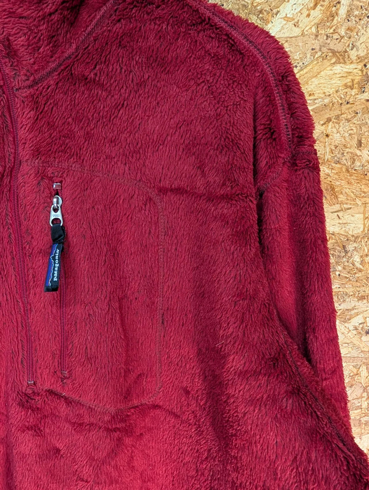 Vintage 90s Patagonia R1 Fleece Mens XL Burgundy Red Polartec Logo 1/4 Zip