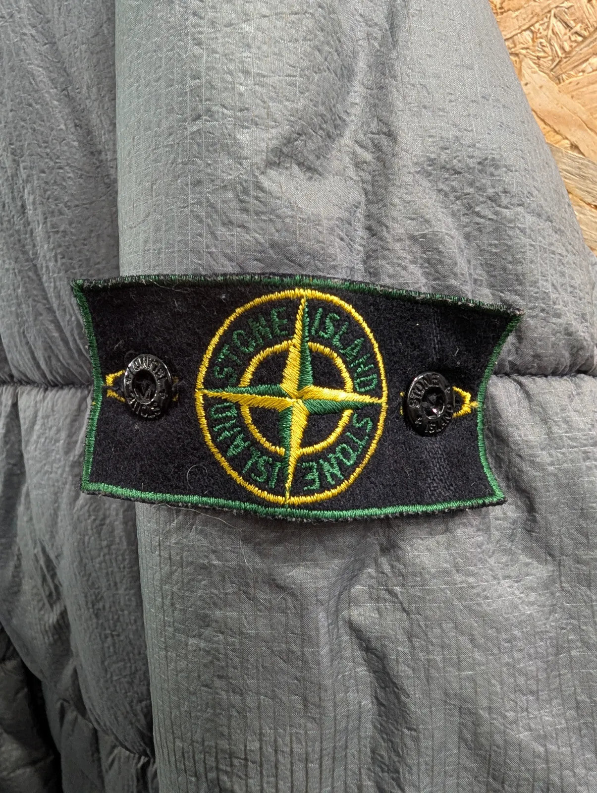 Vintage Stone Island Puffer Jacket Mens XL Grey 95 Massimo Osti Italy Green Edge