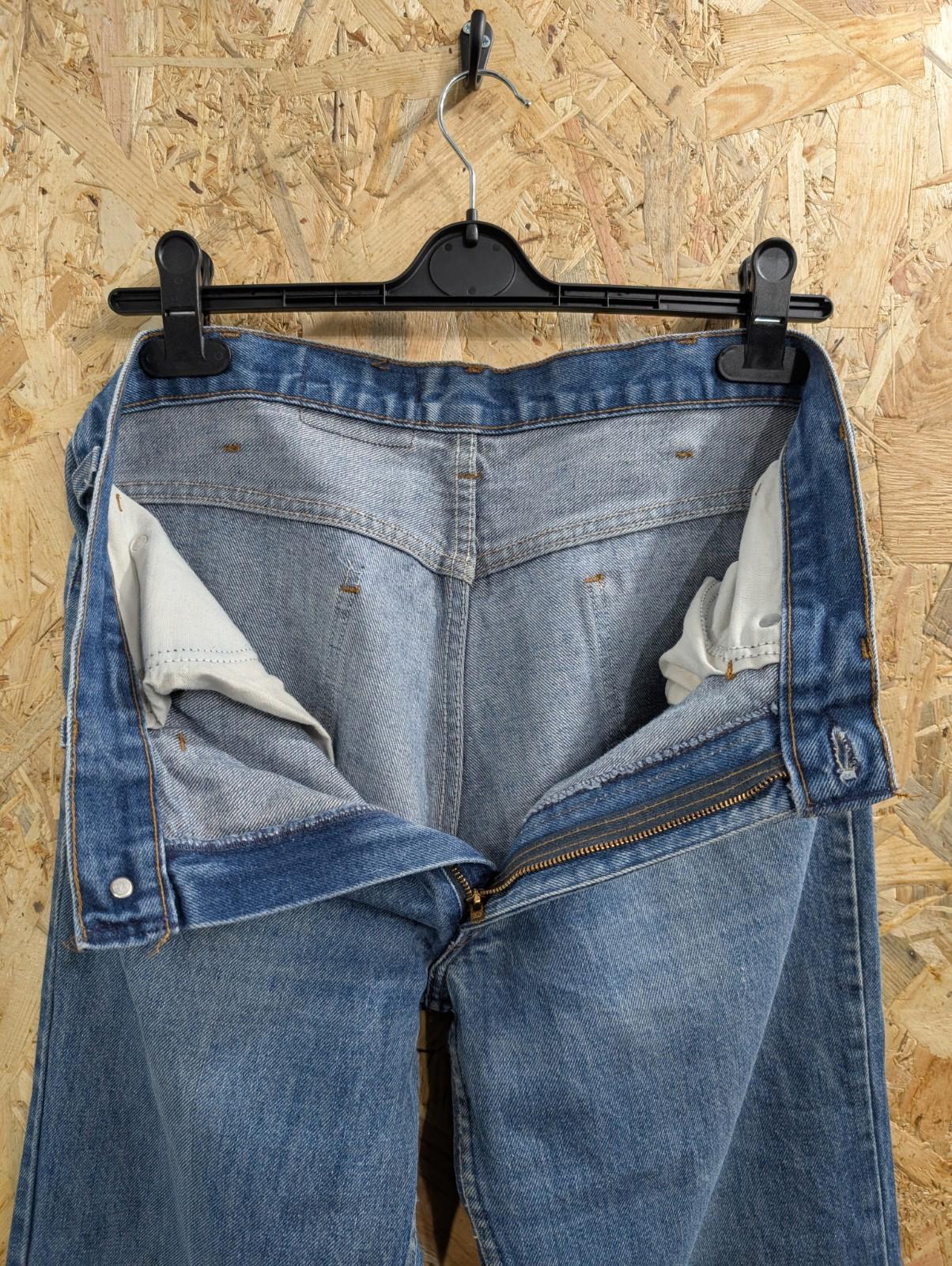 Levis Canadian Jeans W34 L34 Vintage 80s Straight Fit Mid Blue Denim Zip Fly