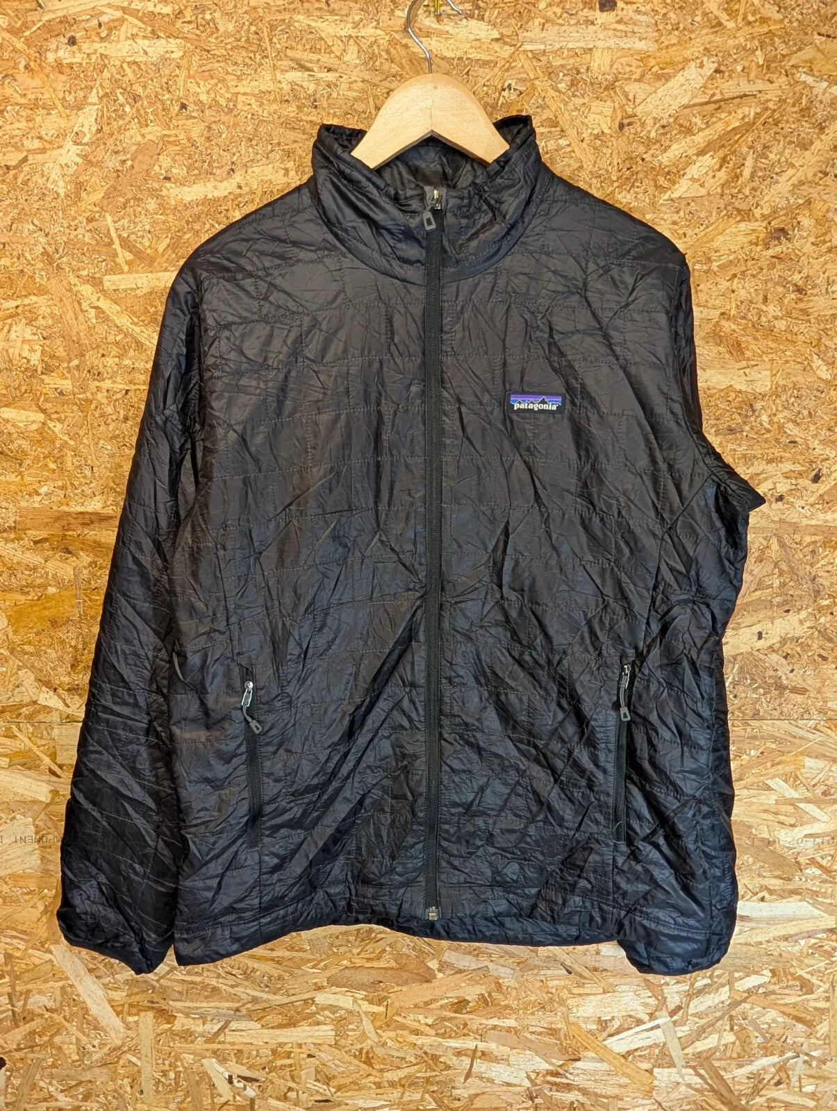 Patagonia Nano Puff Jacket Jacket Men Medium Quilt Black Primaloft Zip Insulated