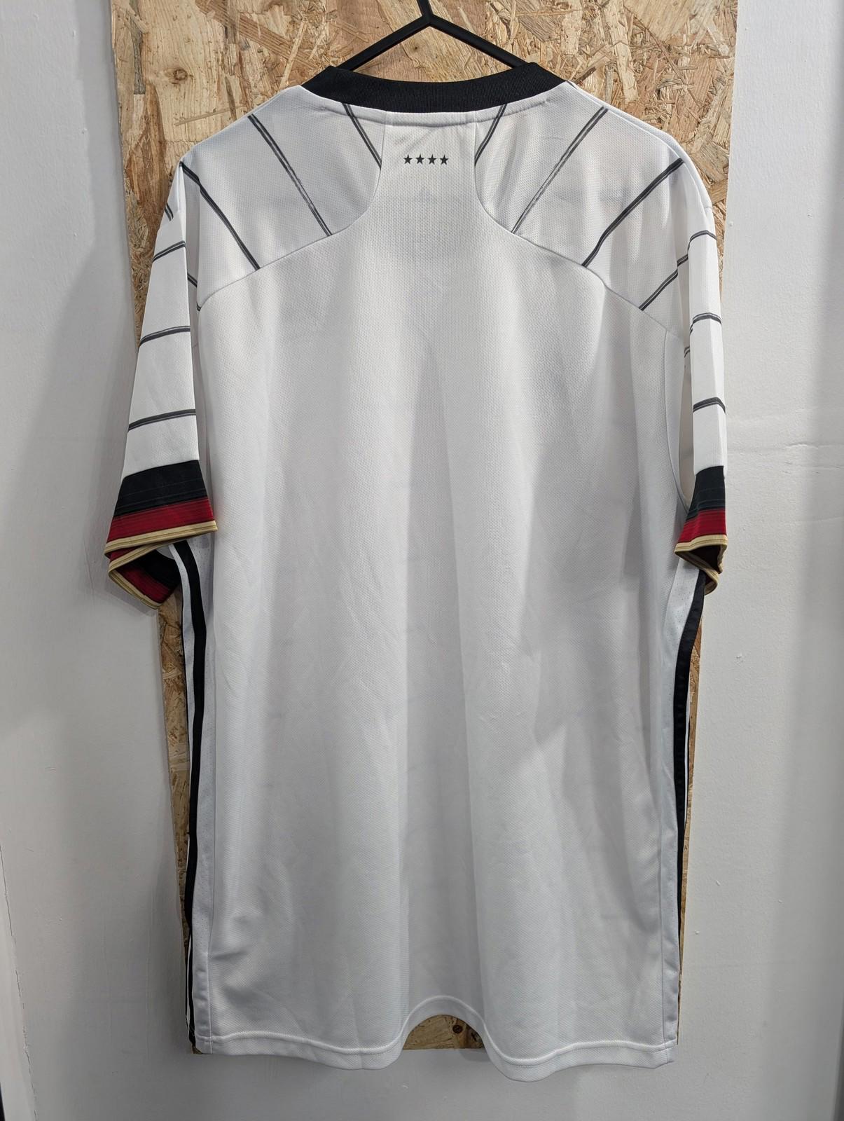 Adidas Germany Shirt Large Men National Top Aeroready Striped White Black 2020