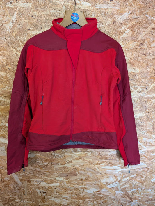 Patagonia Scythe Jacket Womens Medium Red Weatherproof Microgrid Fleece Lined