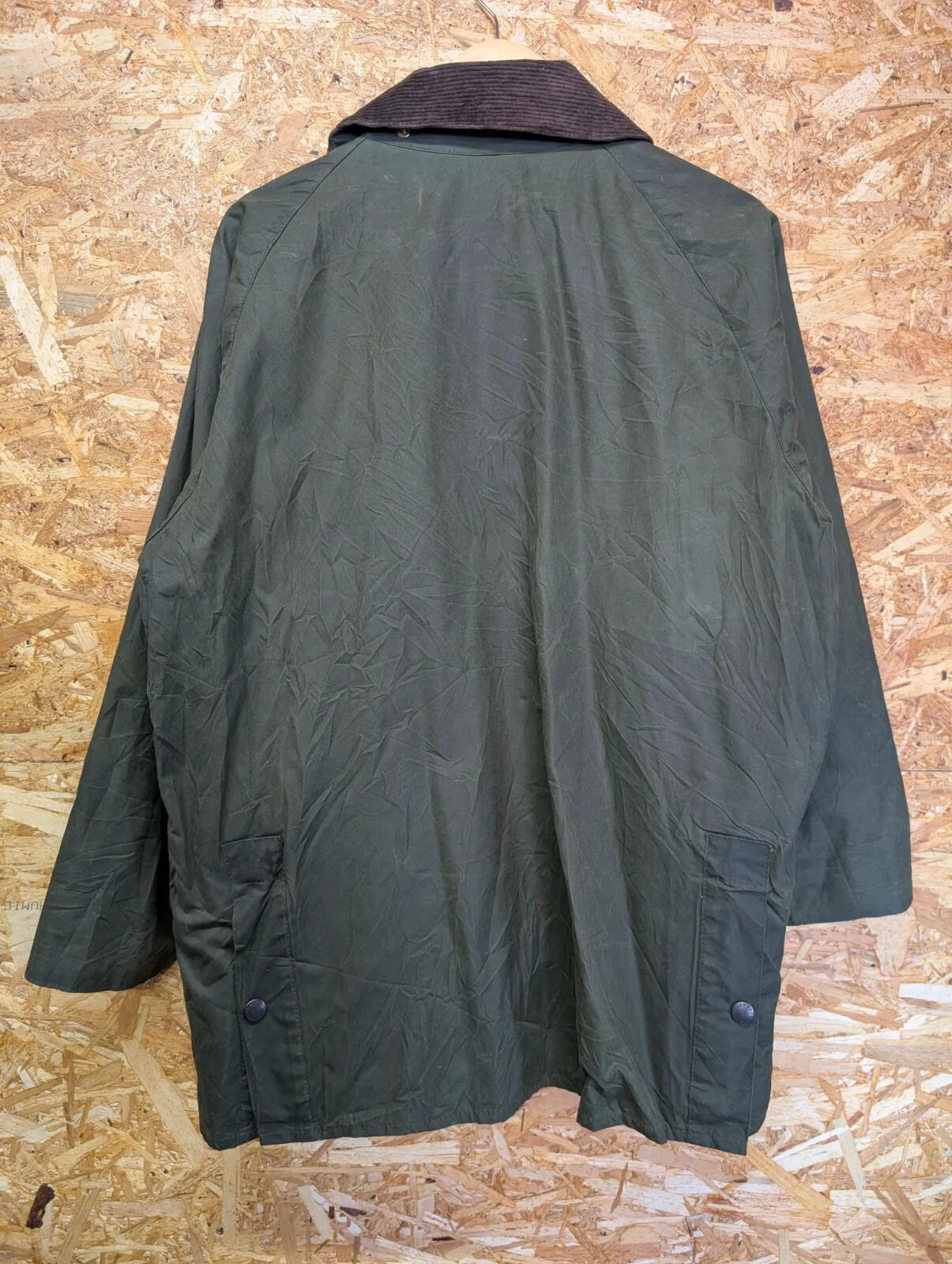 Vintage Barbour Bedale Wax Cotton Jacket Mens XL C44 Green A100 90s England Made
