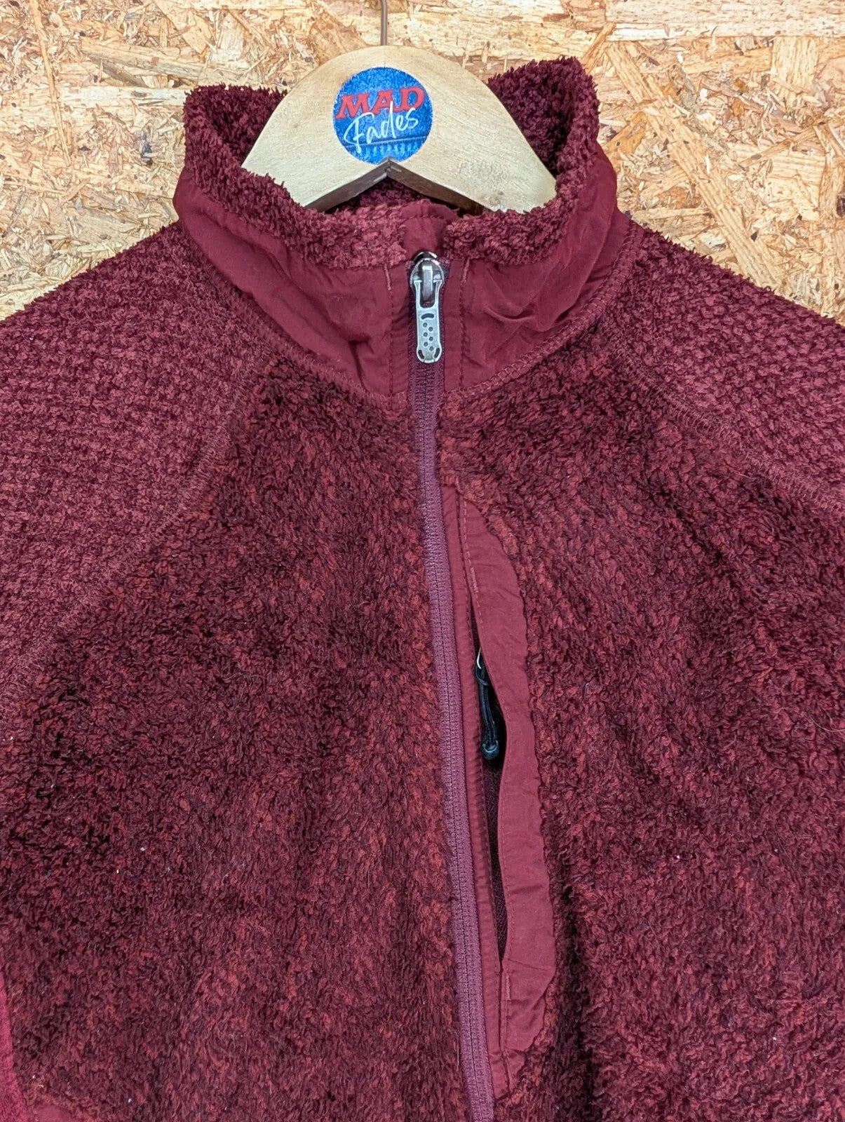 Patagonia R3 Fleece Jacket Womens Small Burgundy Red Full Zip Outdoor Hiking