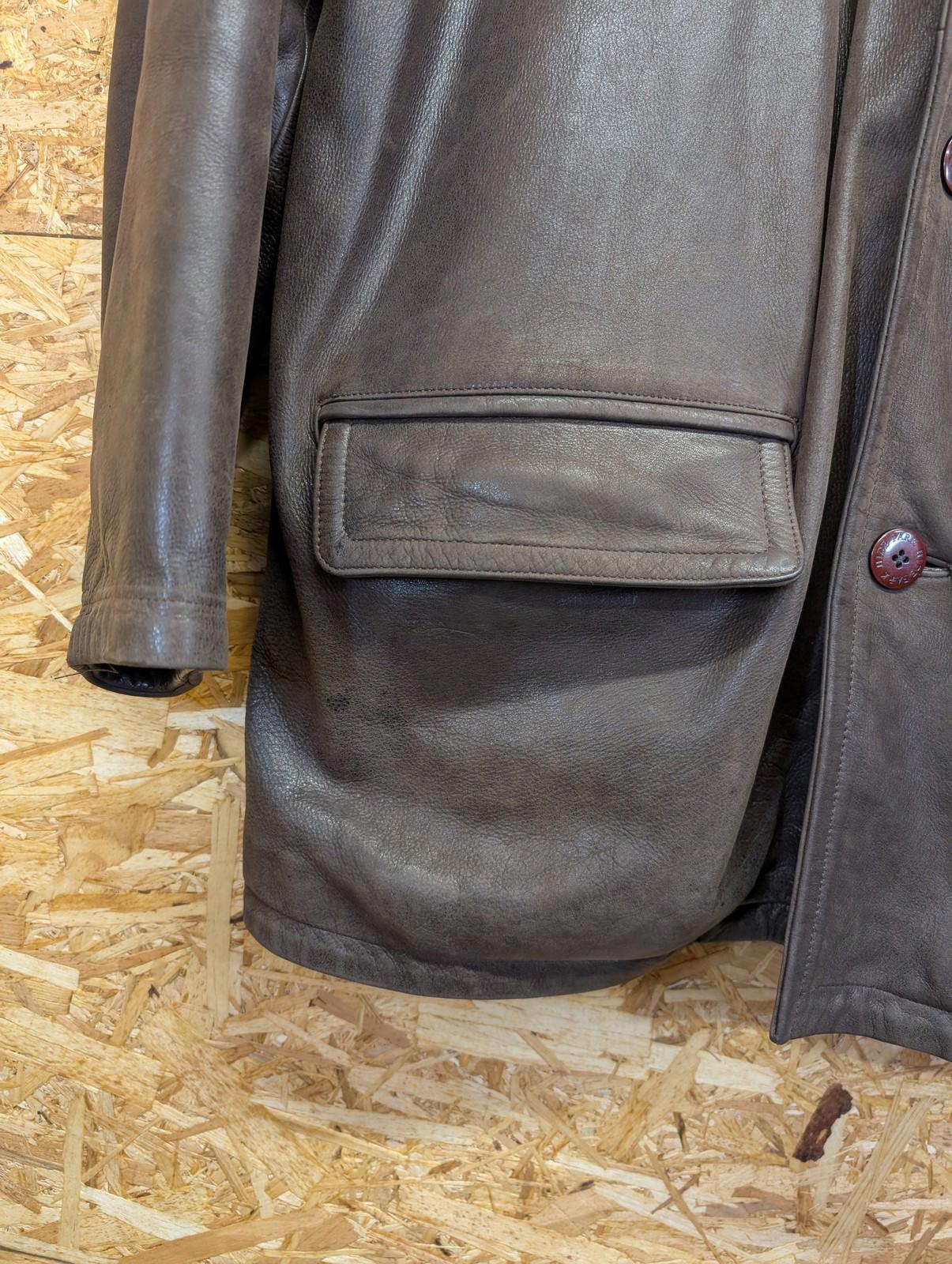 Hidepark Leather Coat XL Men Classic Brown Jacket Padded Lined Pockets