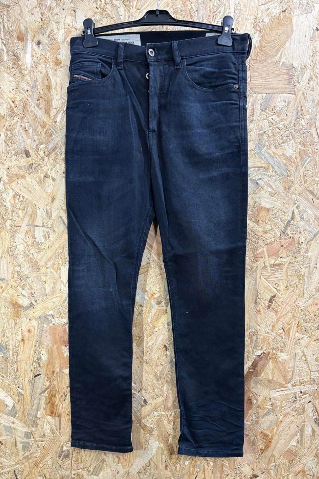 Diesel D-Eetar Jeans W31 L32 084AY Navy Blue Tapered Slim Button Fly Rigid Wash