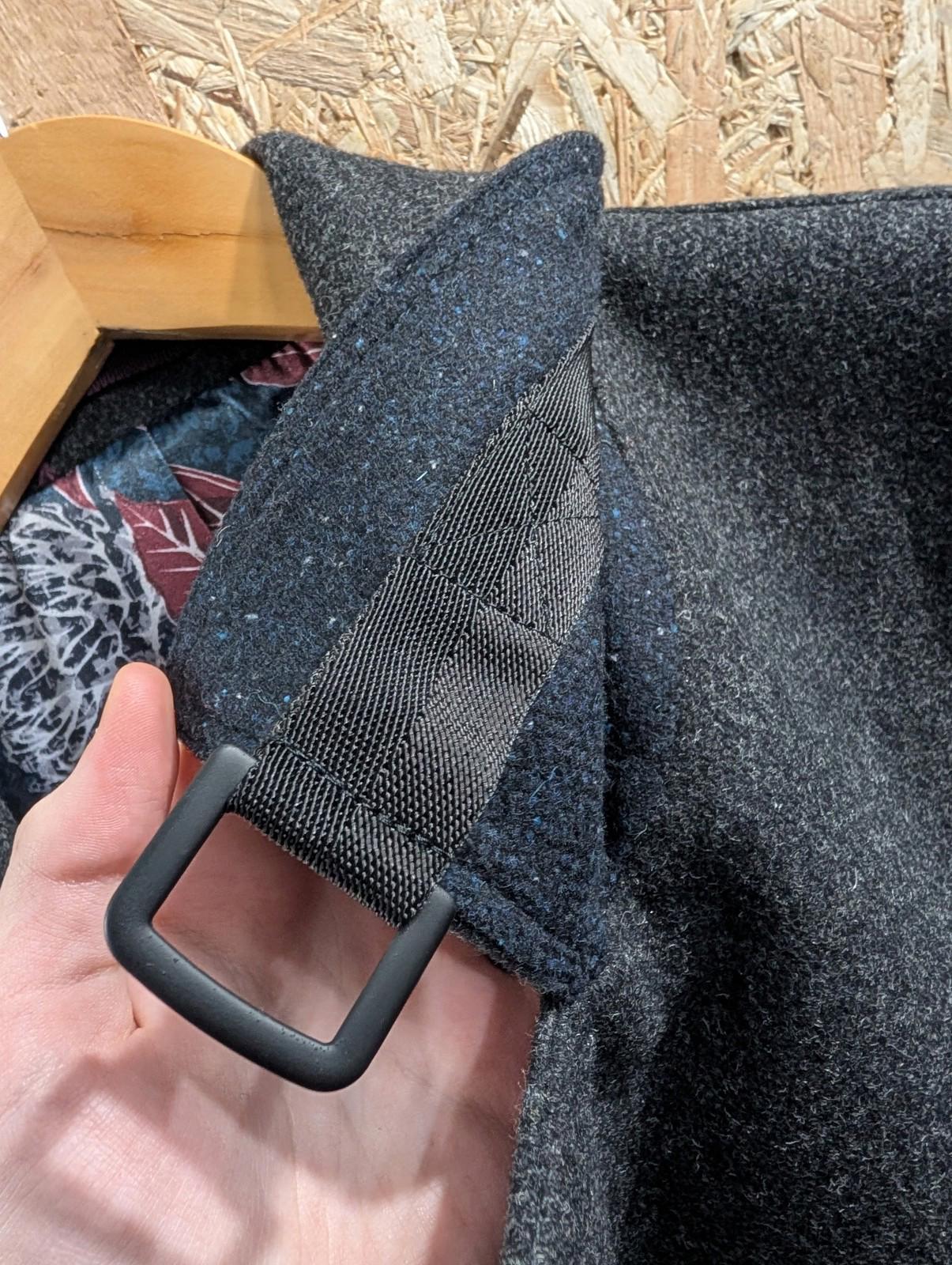 Ted Baker Pea Coat Mens Size 2 Wool Blend Double Breasted Charcoal Grey