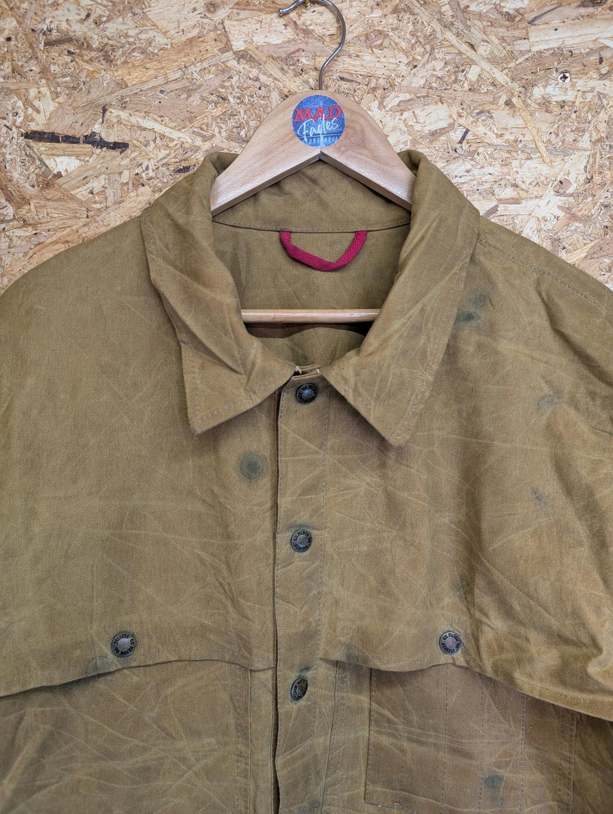 Filson Tin Cloth Packer XL Men Jacket Waxed Cotton Field Coat Brown Double USA